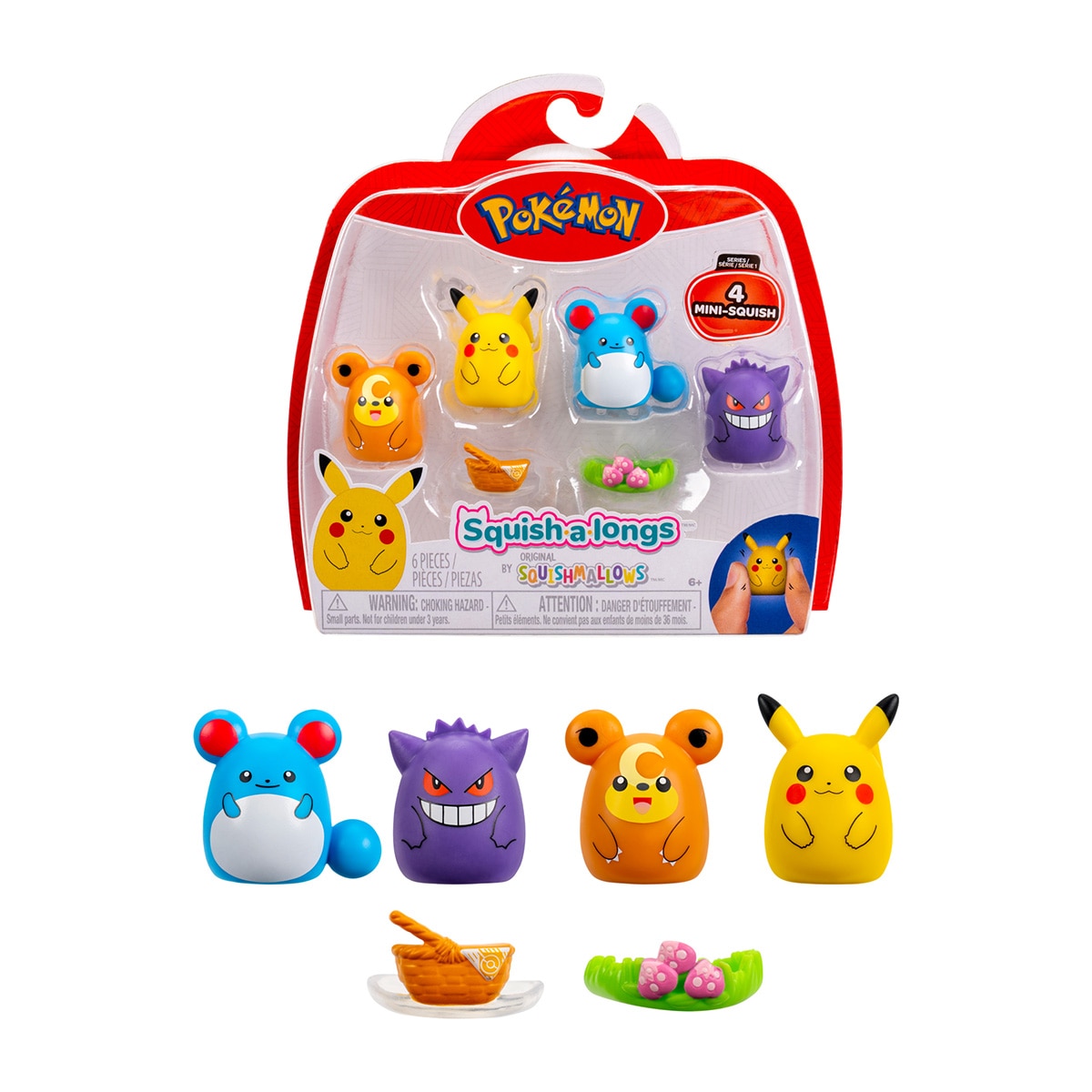 Pack 4 Figuras Pokemon Squishalongs modelos surtidos 5