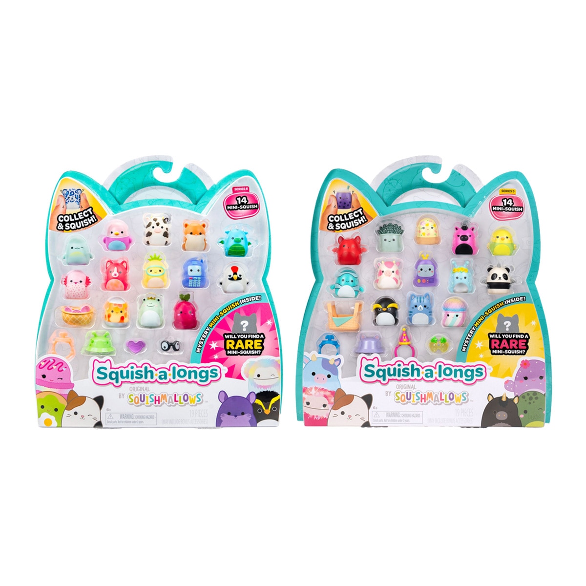 Imagen 0 de Squishalongs Pack de 14 figuras  modelos surtidos