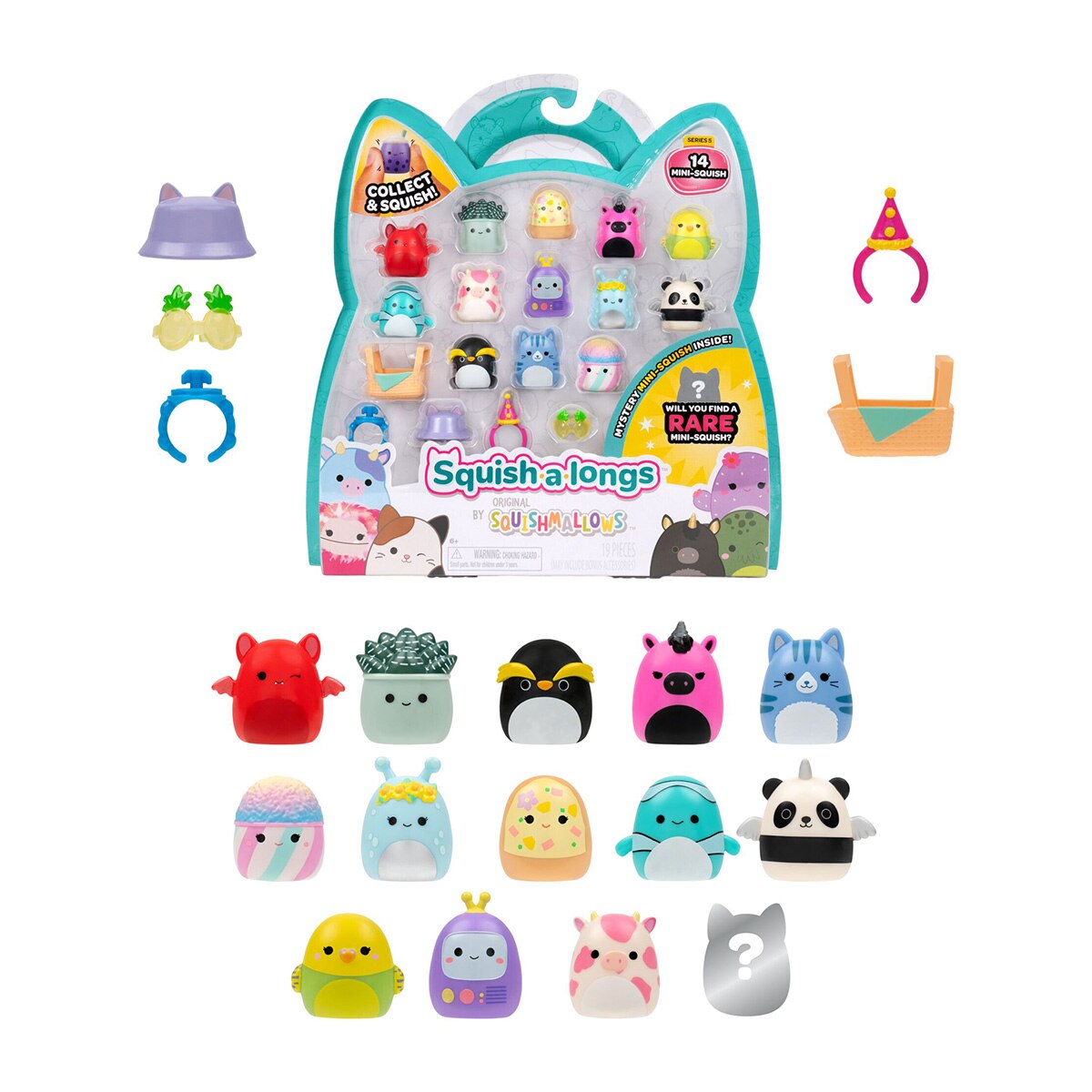 Squishalongs Pack de 14 figuras modelos surtidos 4