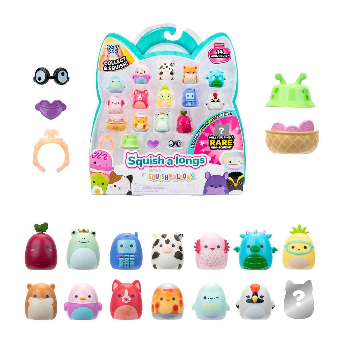 Squishalongs Pack de 14 figuras modelos surtidos 5