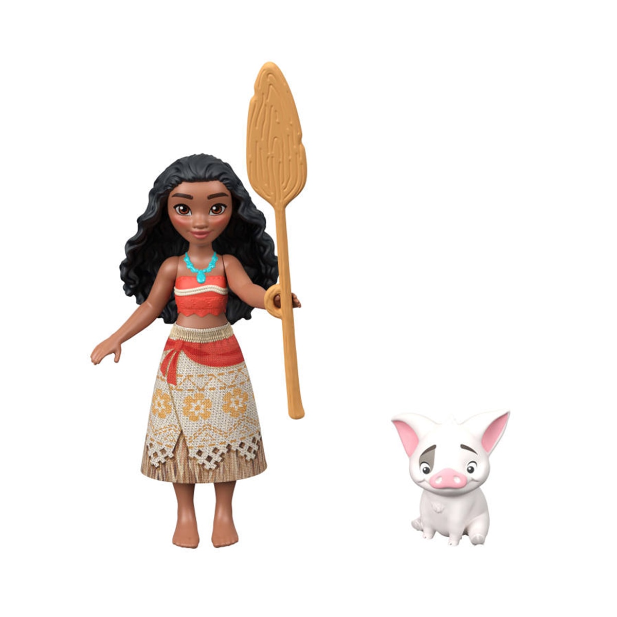 Imagen 2 de Pack 2 Muñecas Vaiana con su anzuelo mágico una muñeca de la abuela tala y una figura del adorable cerdito pua Mattel