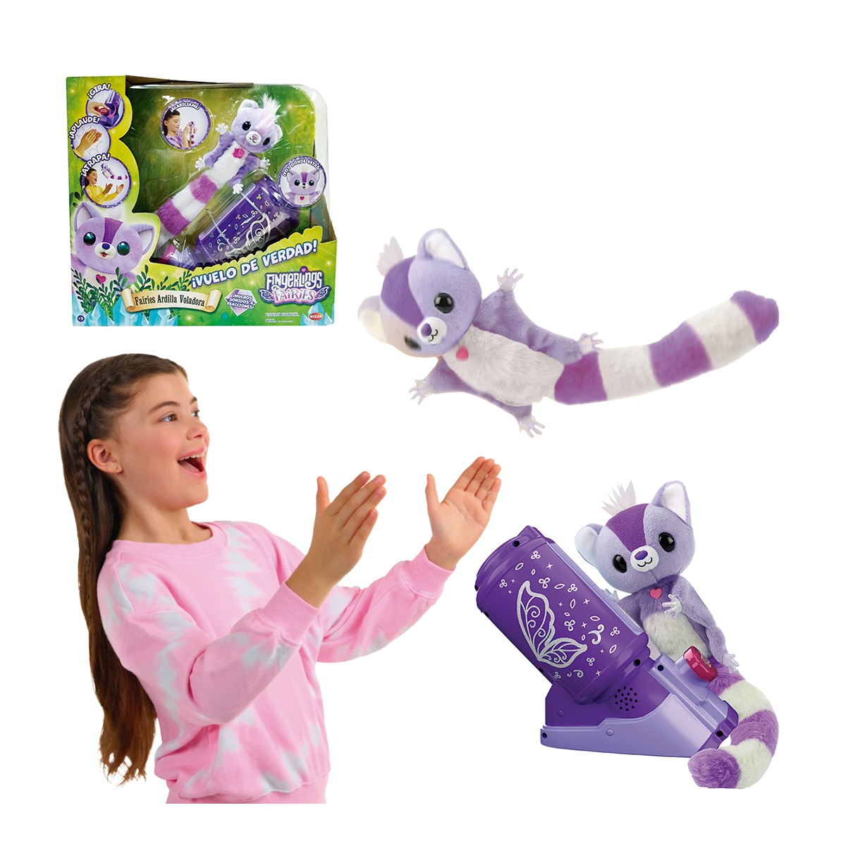 Imagen 1 de Mascota interactiva Fingerlings Fairies ardilla voladora Bizak