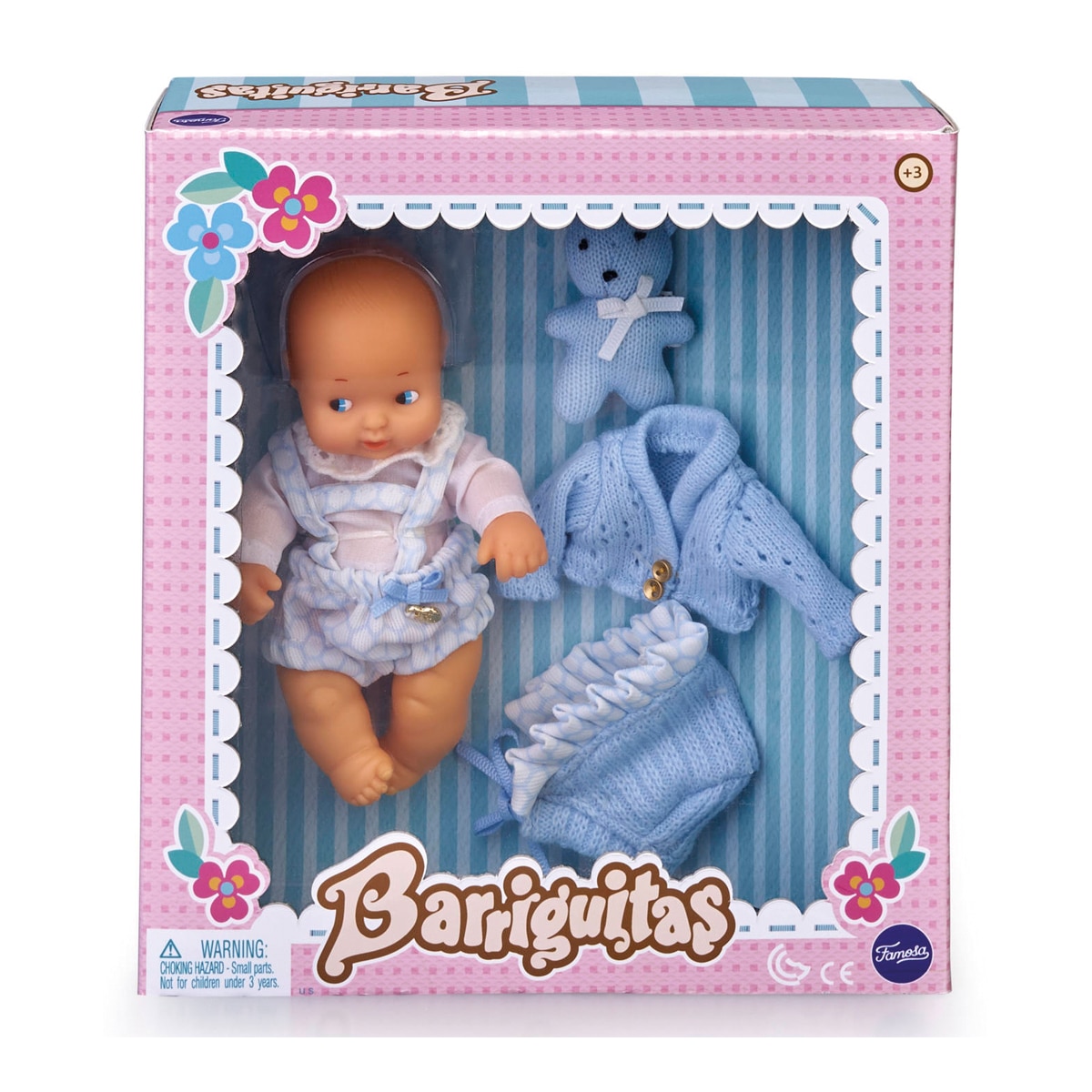 Set de bebé con ropita azul Barriguitas Famosa 2