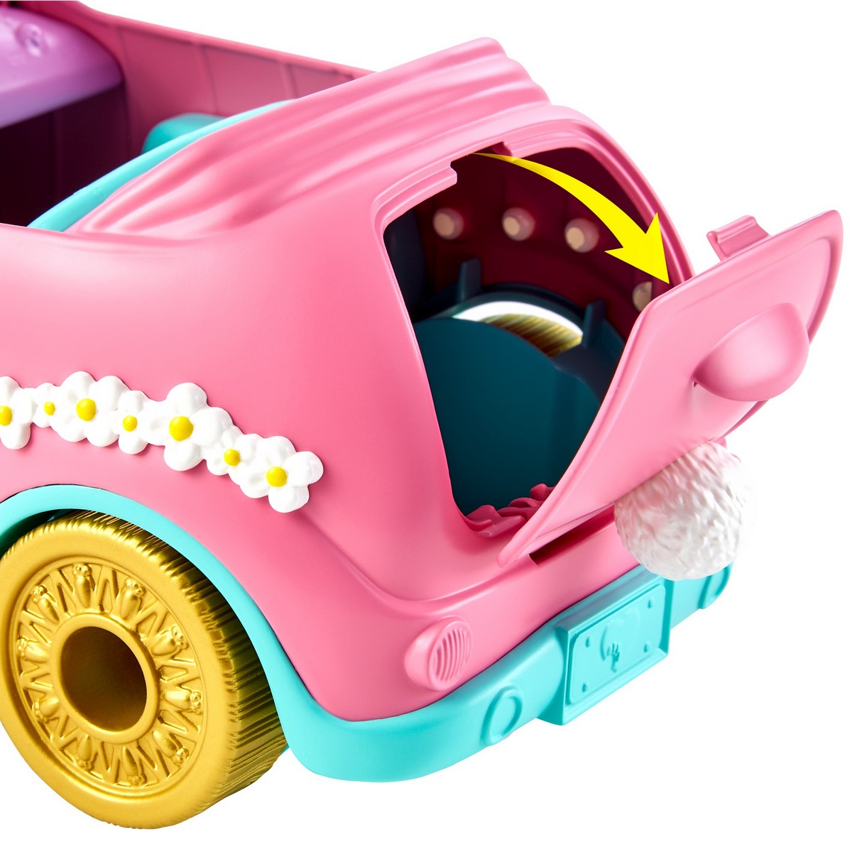 Bunnymóvil Bree Bunny y su coche rosa descapotable muñeca, mascota conejito y accesorios Enchantimals 7