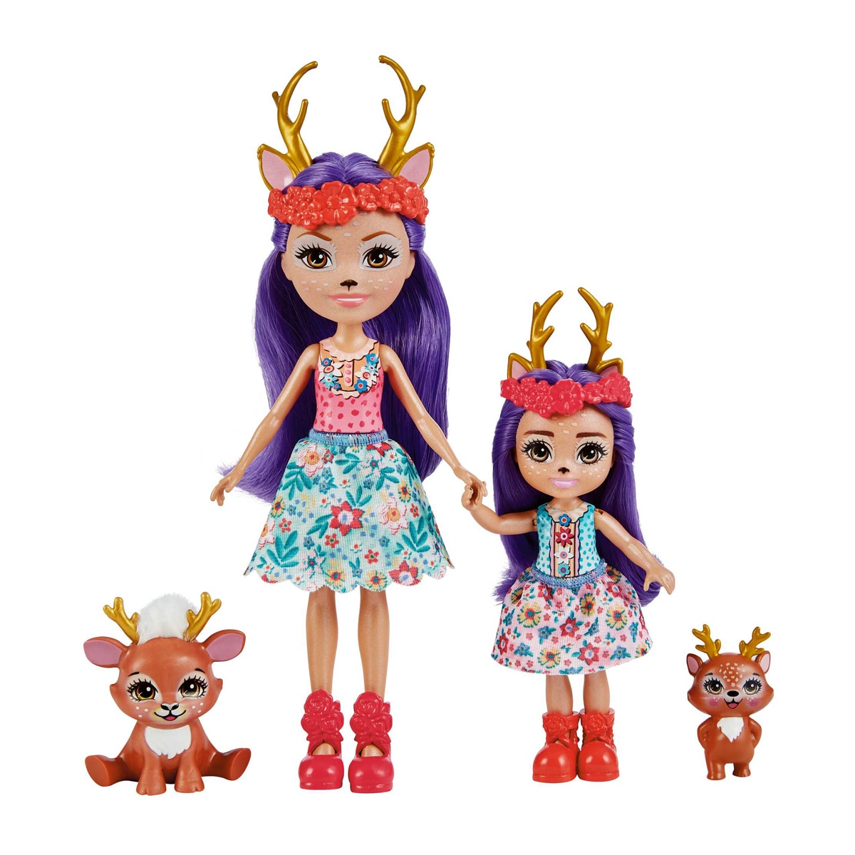 Imagen 0 de Muñecas hermanas Danessa y Danetta deer con mascotas ciervo Enchantimals