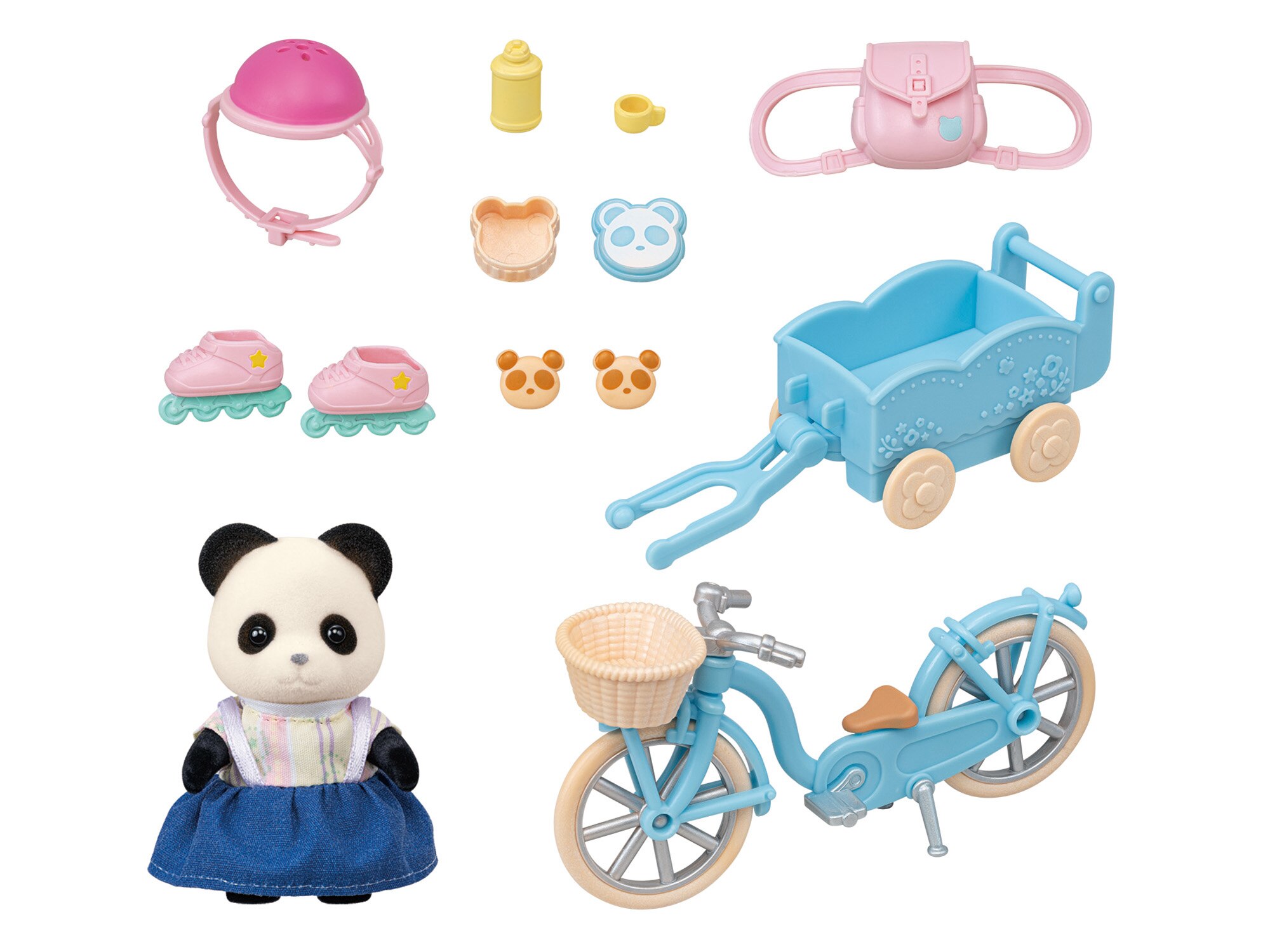 Set de bicicleta y patines Rosalina Panda Pookie 7