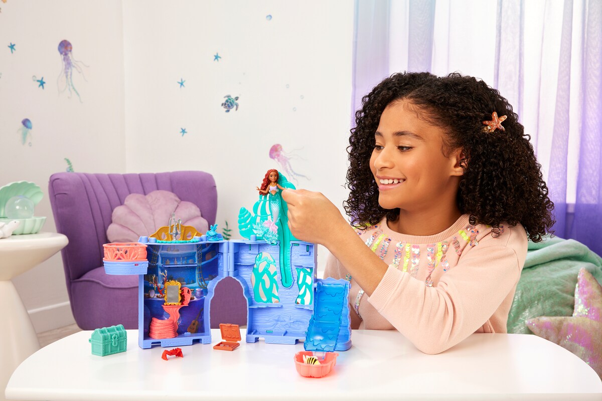 Casa de muñecas Gruta de Ariel Disney Scallop Minis La sirenita Disney Princess Mattel 3