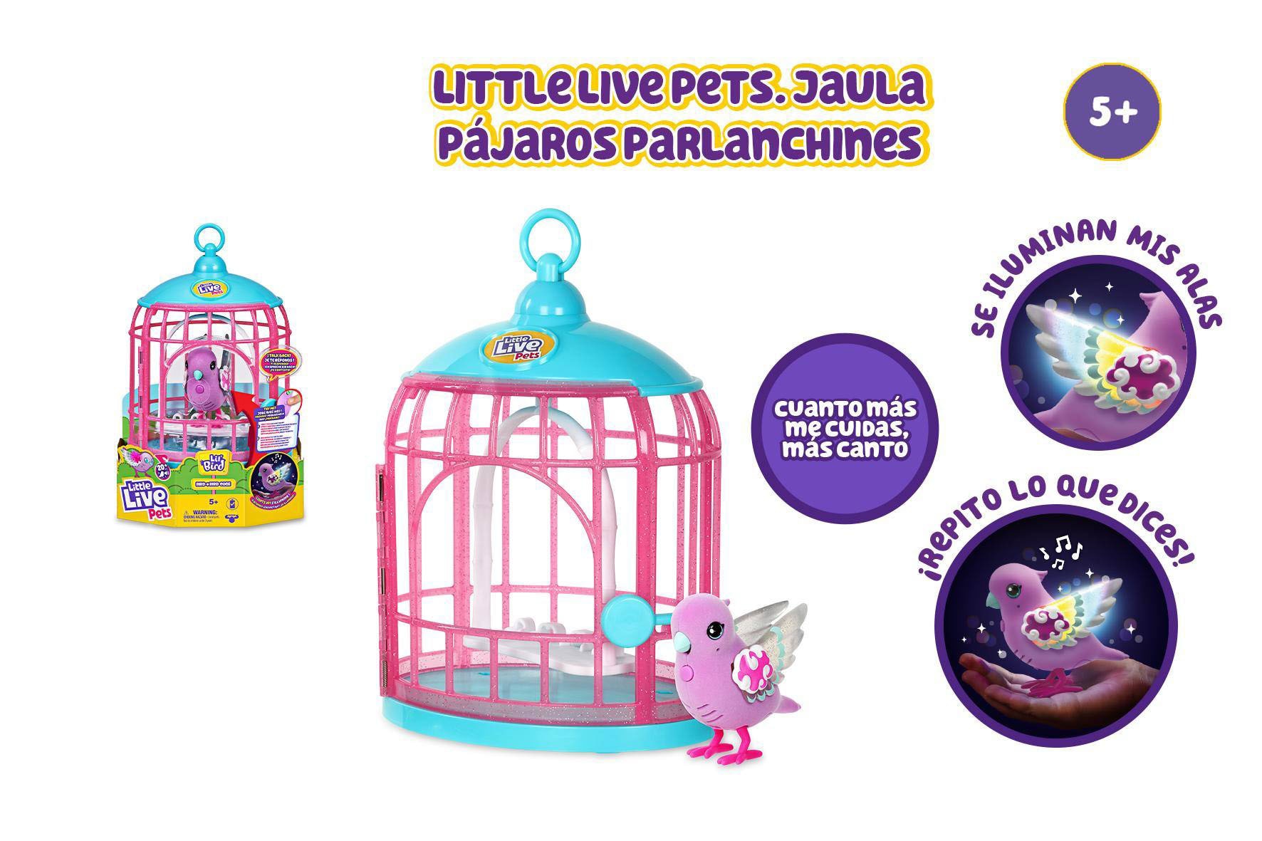 Jaula Pájaros Parlanchines Little Live Pets 8