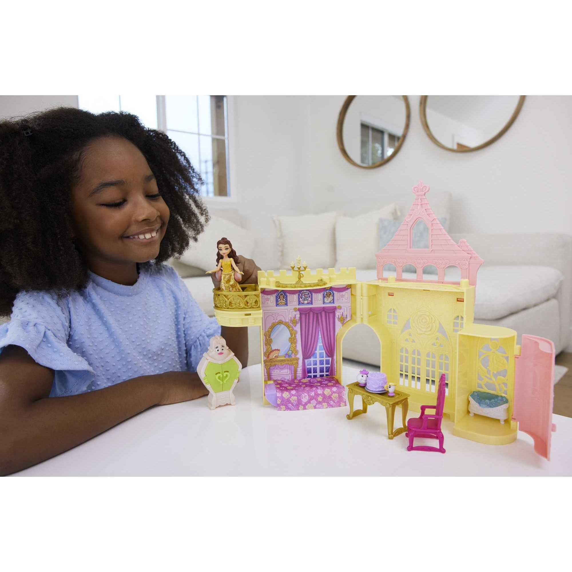 Casa de muñecas princesas Castillo de Bella Disney Princess Minis 3