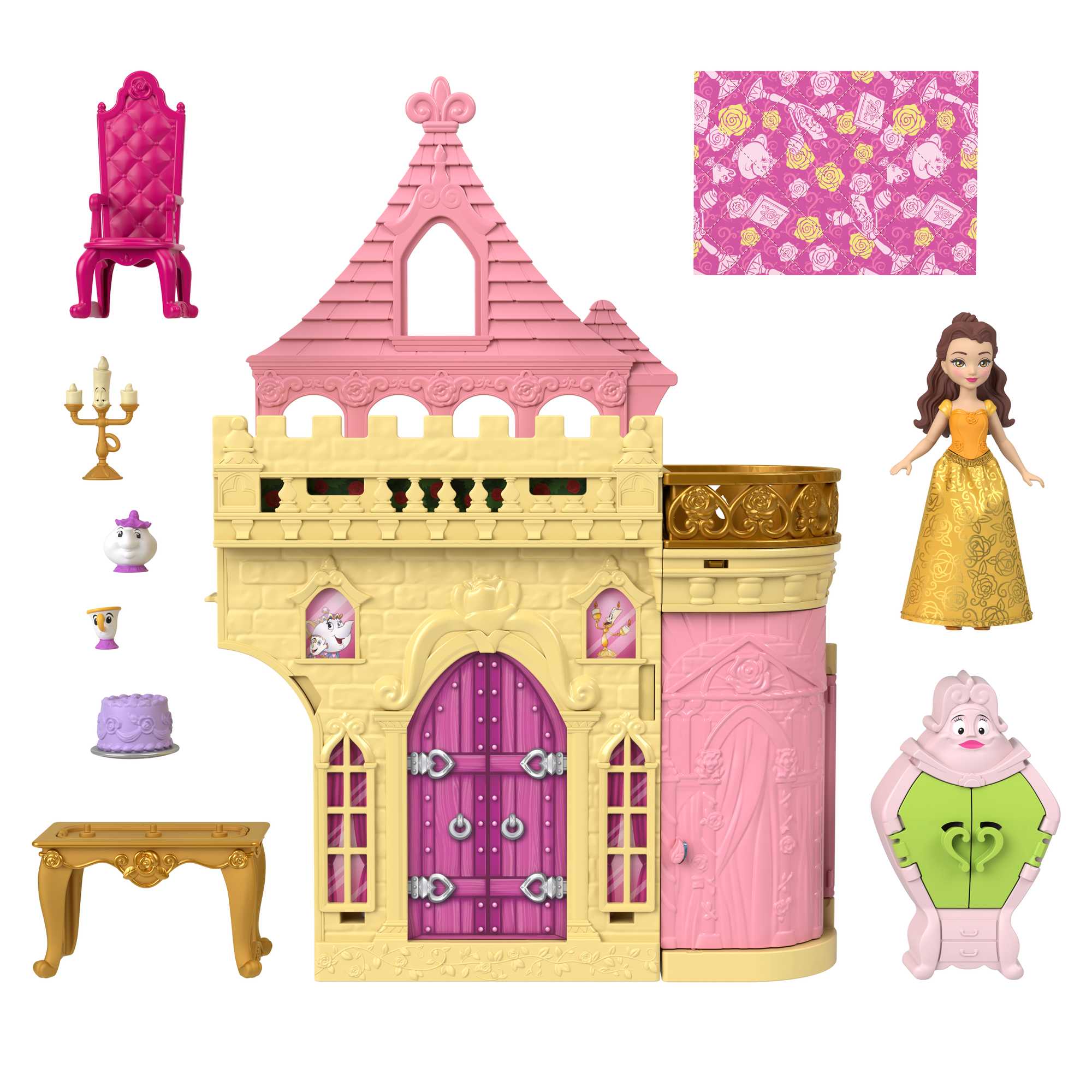 Casa de muñecas princesas Castillo de Bella Disney Princess Minis 7