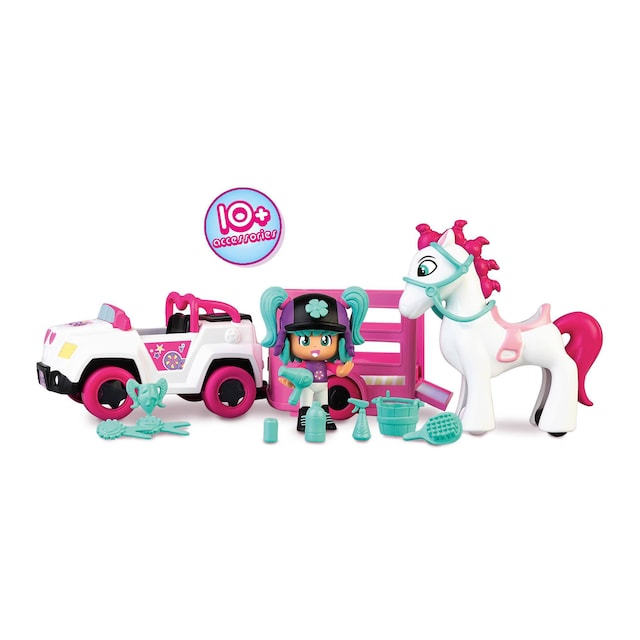 Pinypon Coche con remolque y caballo