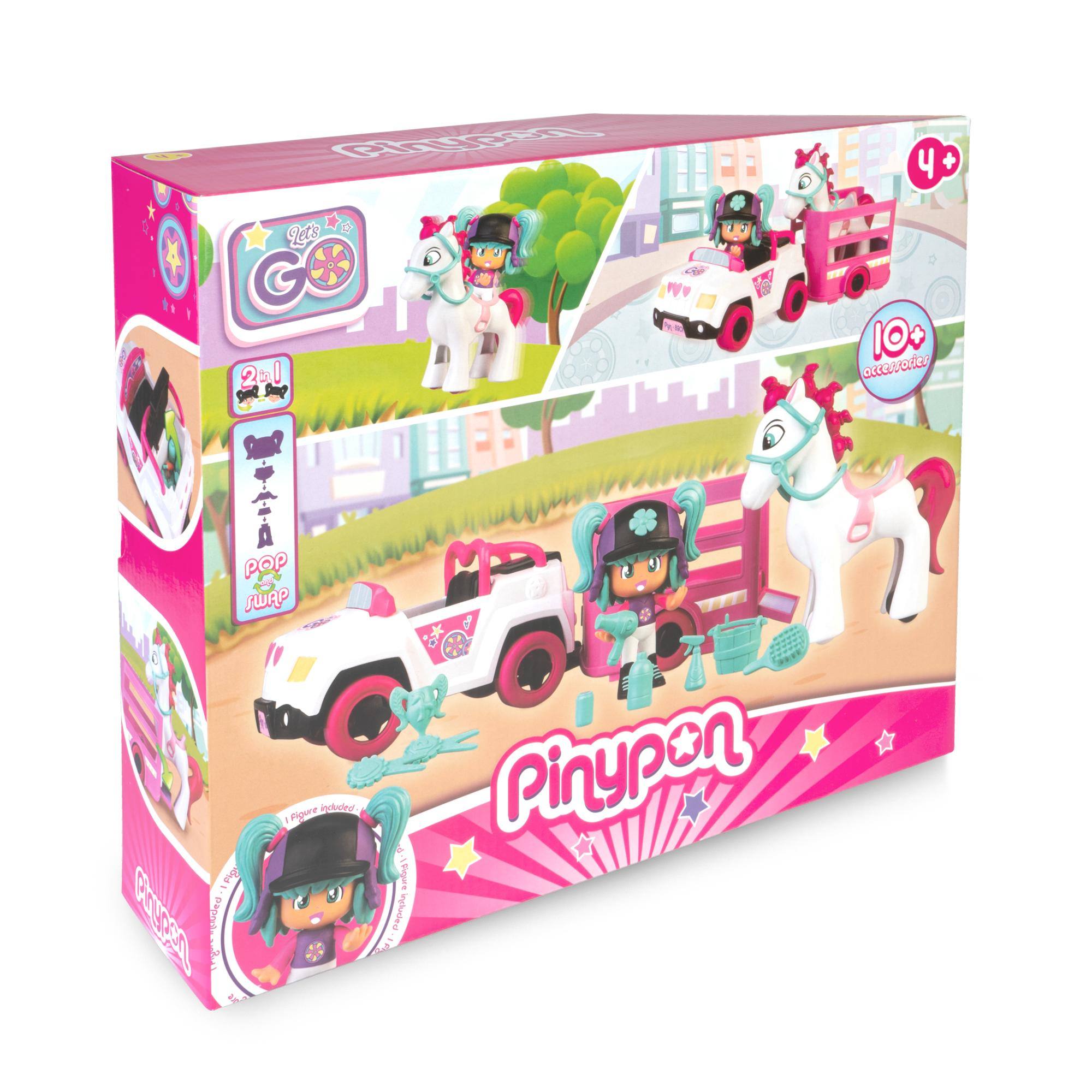 Pinypon Coche con remolque y caballo 2