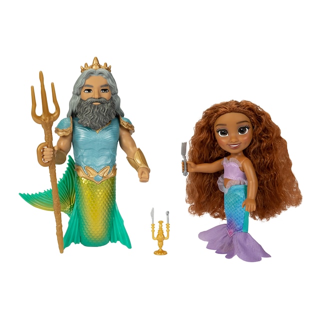 Set de Regalo de muñecas de 15 cm con Ariel y el Rey Tritón  Jakks Pacific