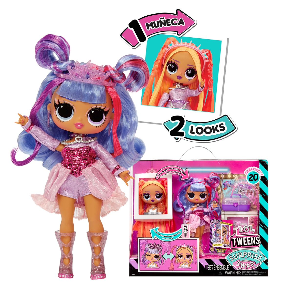 Lol Surprise – Muñeca Tweens Surprise Swap – Braids Biley L.O.L. Surprise.