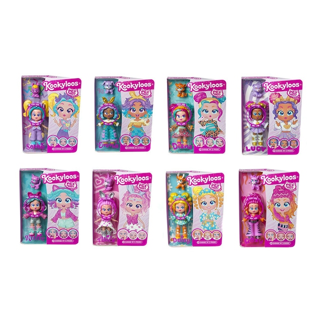 Muñeca Kookyloos Pet Party - Bulk Dolls Asst modelos surtidos
