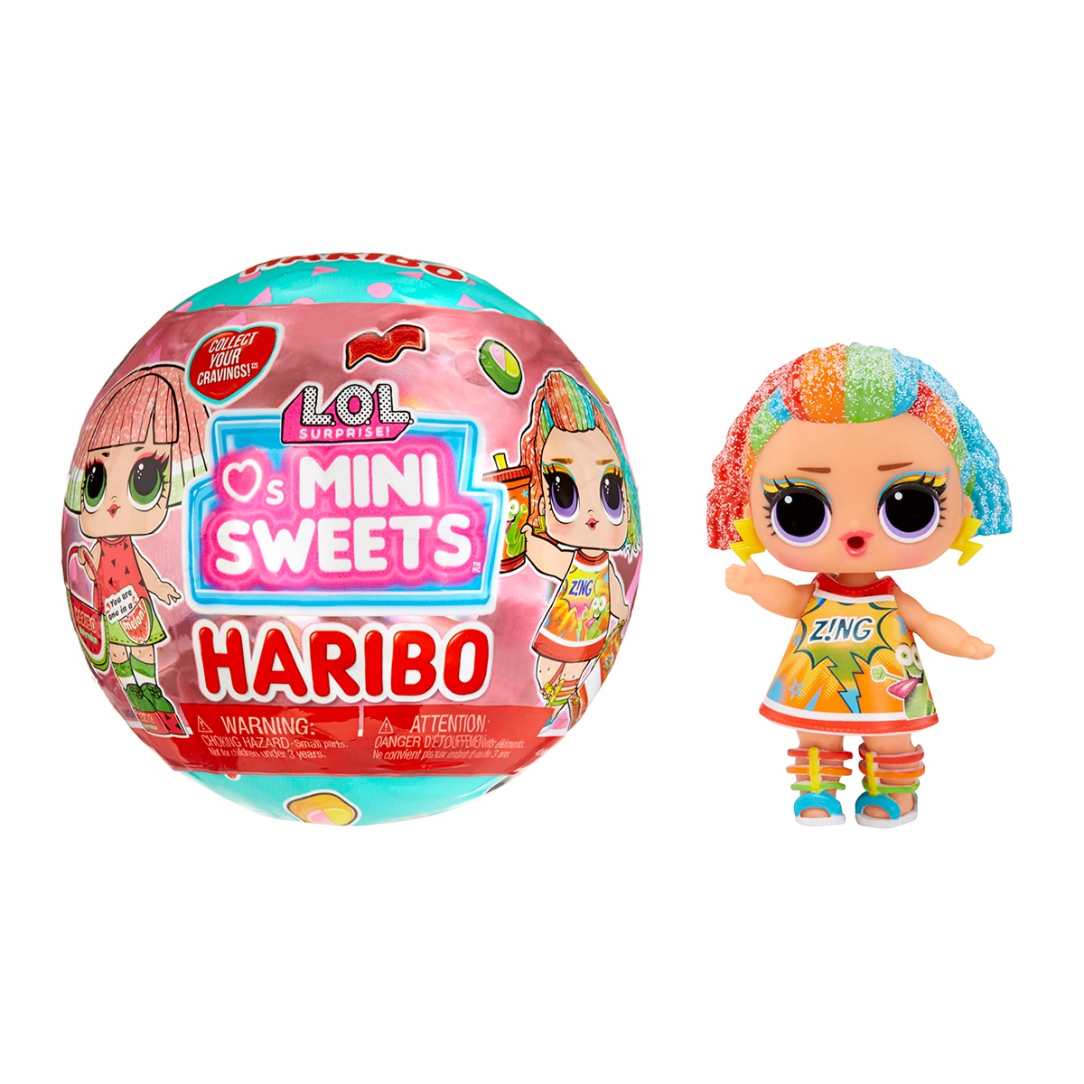 Imagen 0 de Muñeca Pequeña Y Accesorios En Bola Sorpresa Haribo Lol Surprise