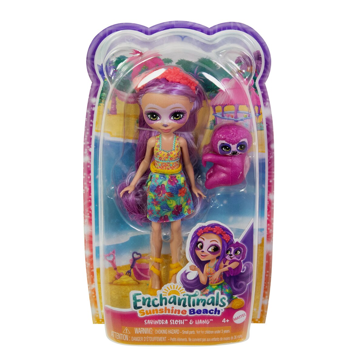 Enchantimals Sunshine Island Perezoso morado 7