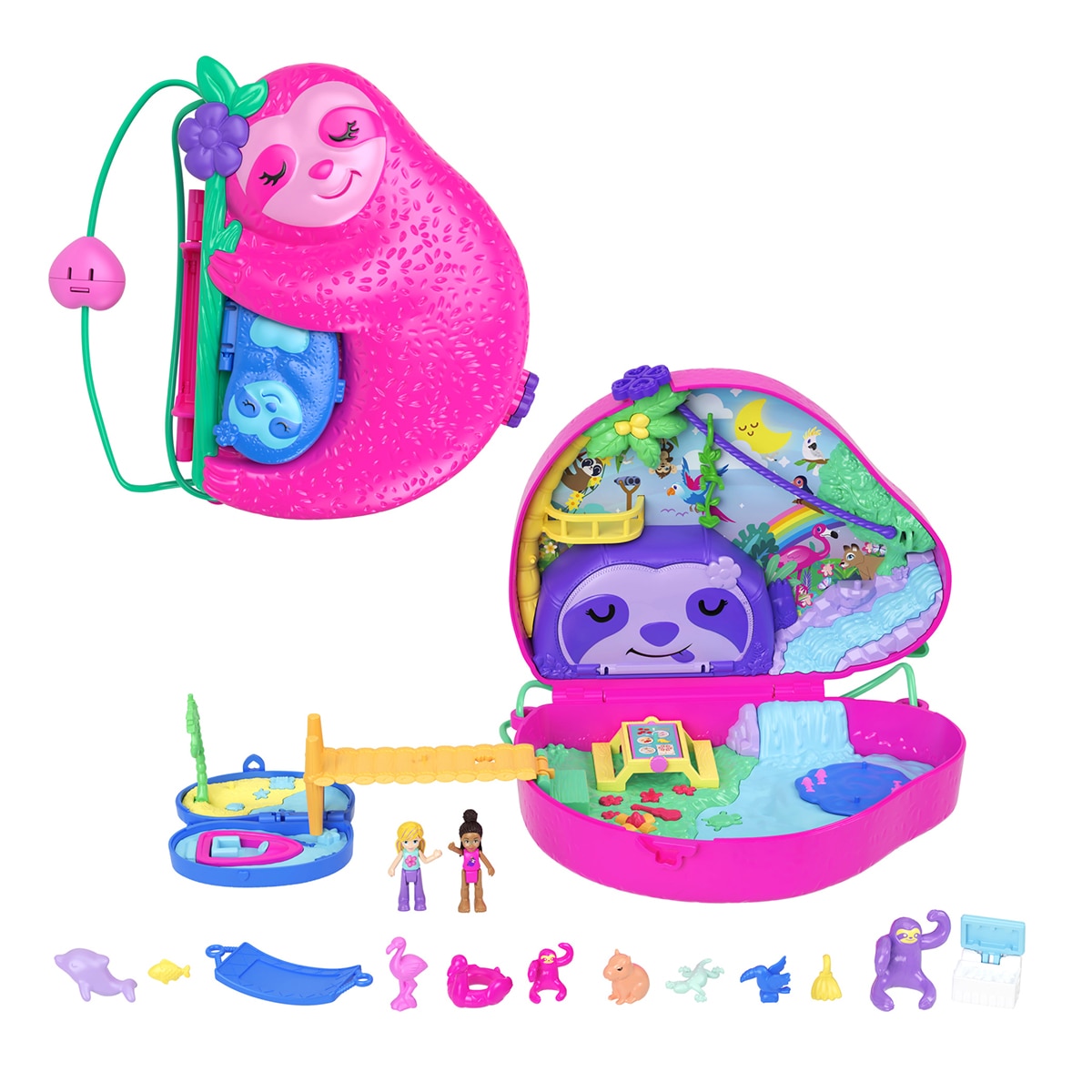 Polly Pocket Cofre Familia de Preguiças 2 Em 1 4