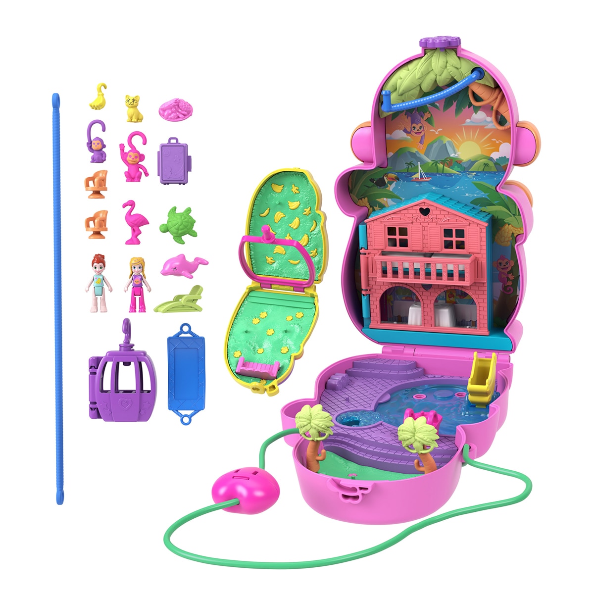 Muñeca Mamá mono y bebé Polly Pocket 3