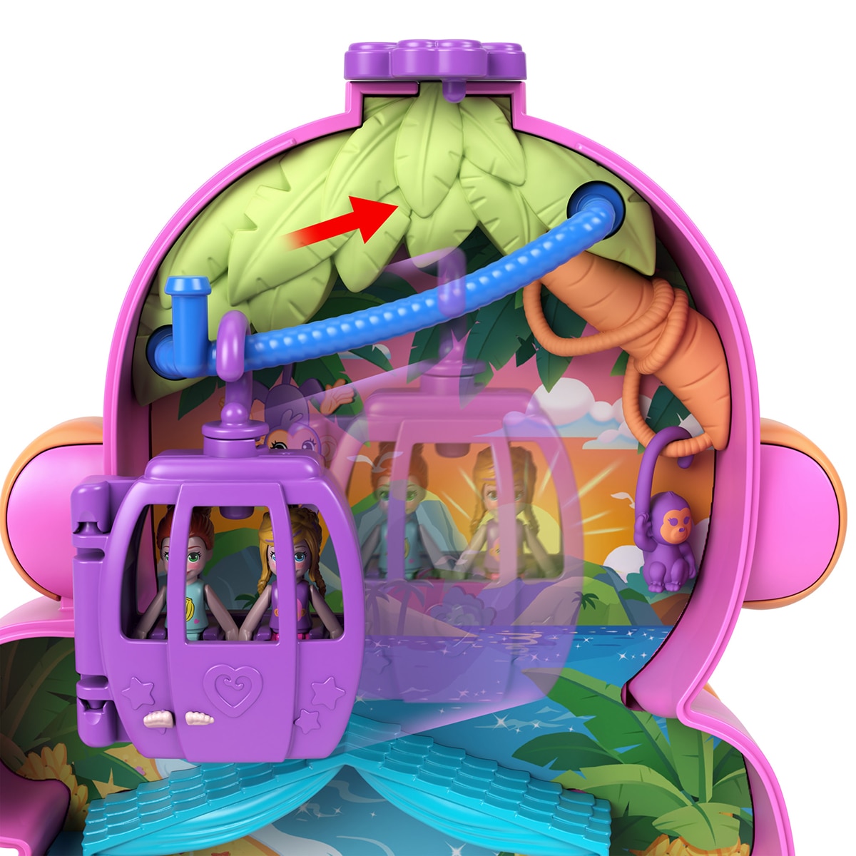 Muñeca Mamá mono y bebé Polly Pocket 4