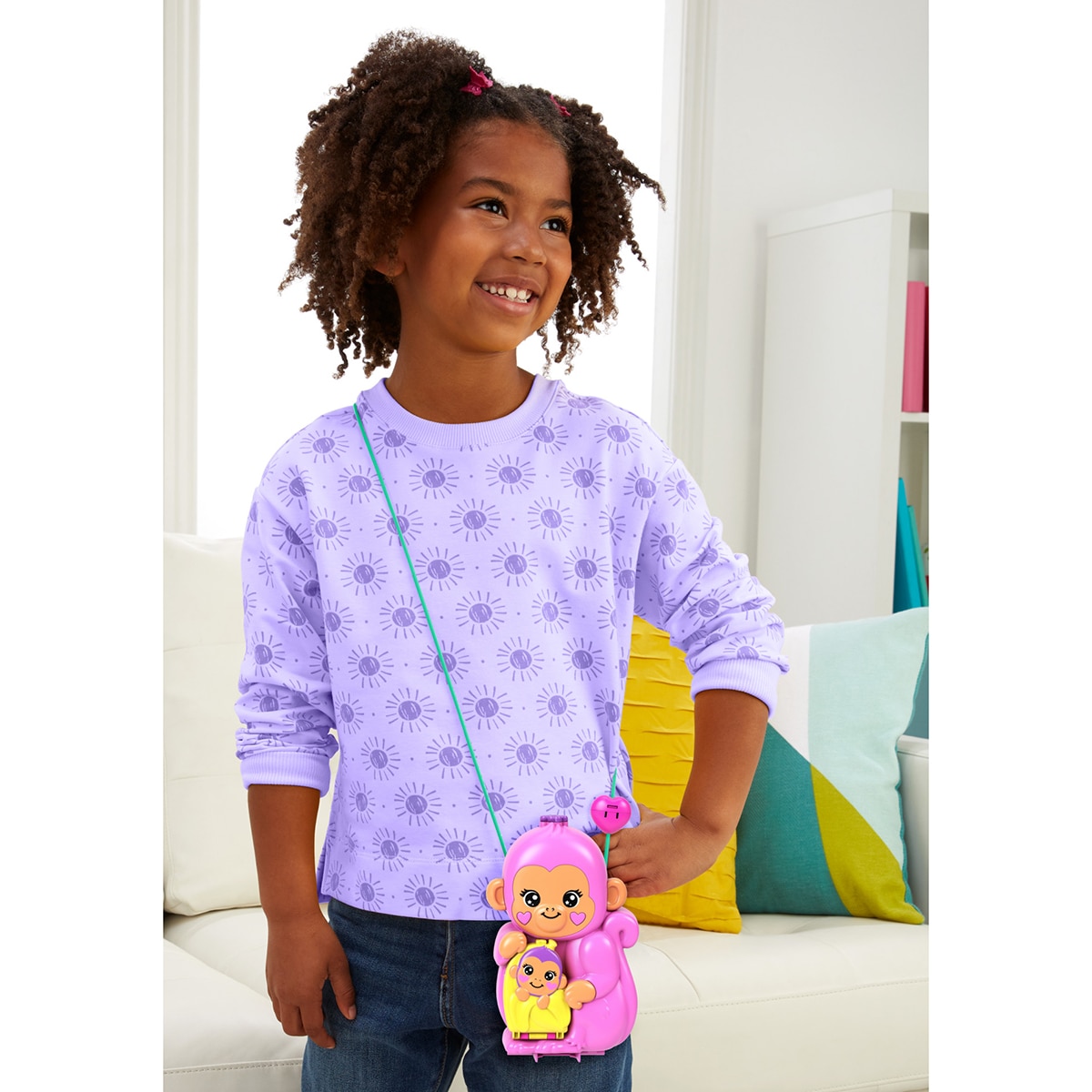 Muñeca Mamá mono y bebé Polly Pocket 6