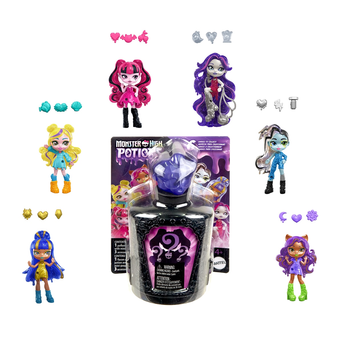 Imagen 0 de Minimuñeca personaje sorpresa Potions Monster High modelos surtidos