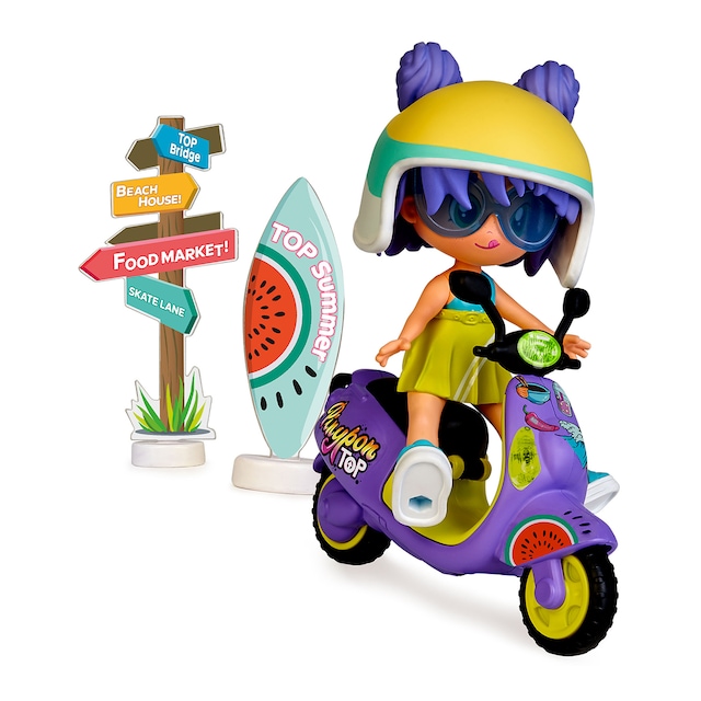 Imagen 0 de Set de una chica Pinypon TOP con su moto