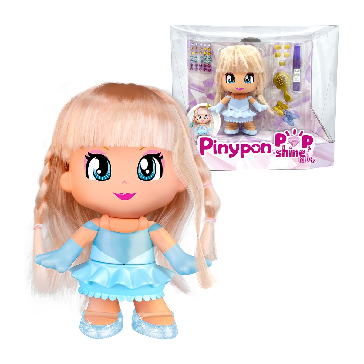 Imagen 0 de Gran Figura Pinypon de 17cm con pelo real
