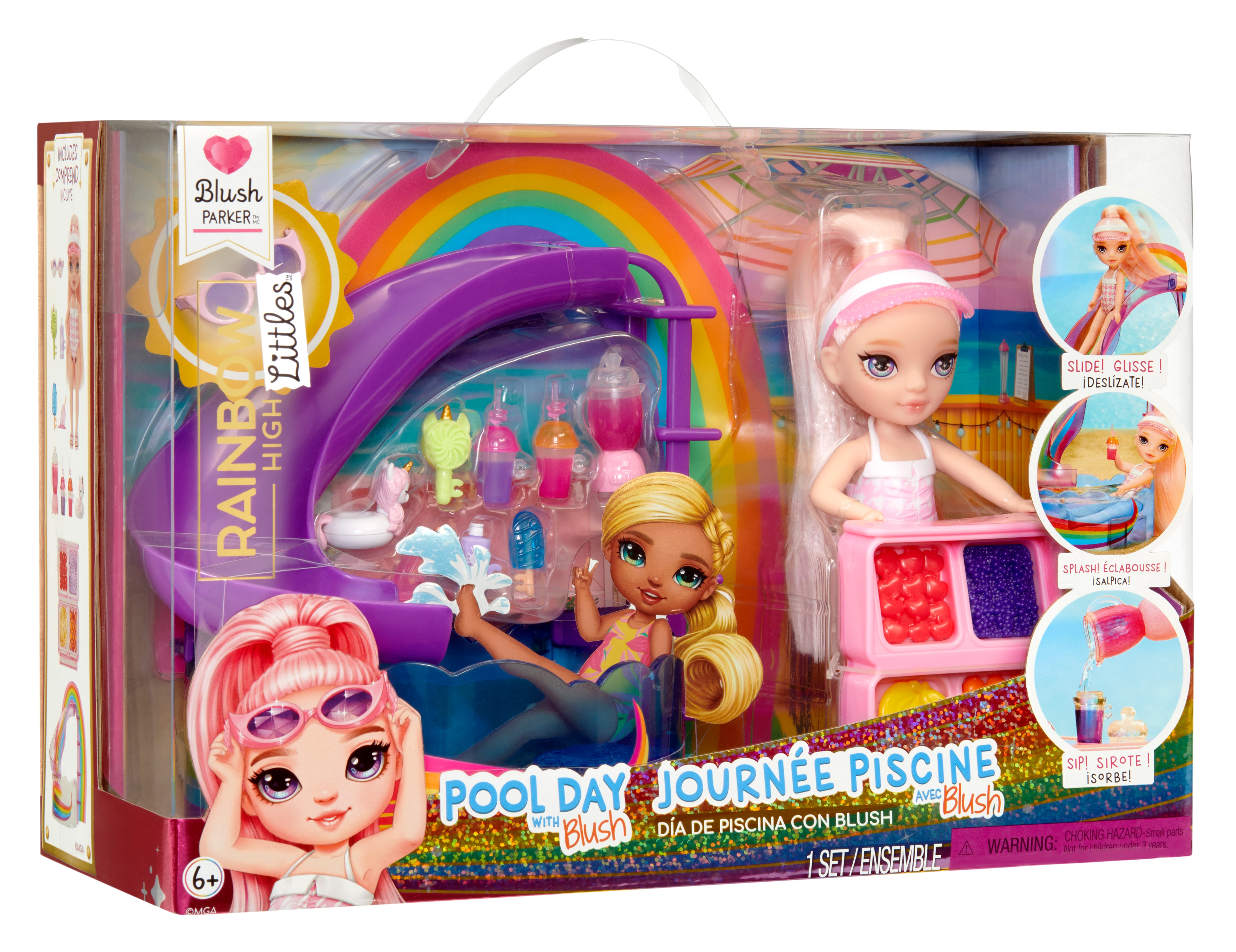 Minimuñeca Little Doll Pool With Blush Rainbow High 3