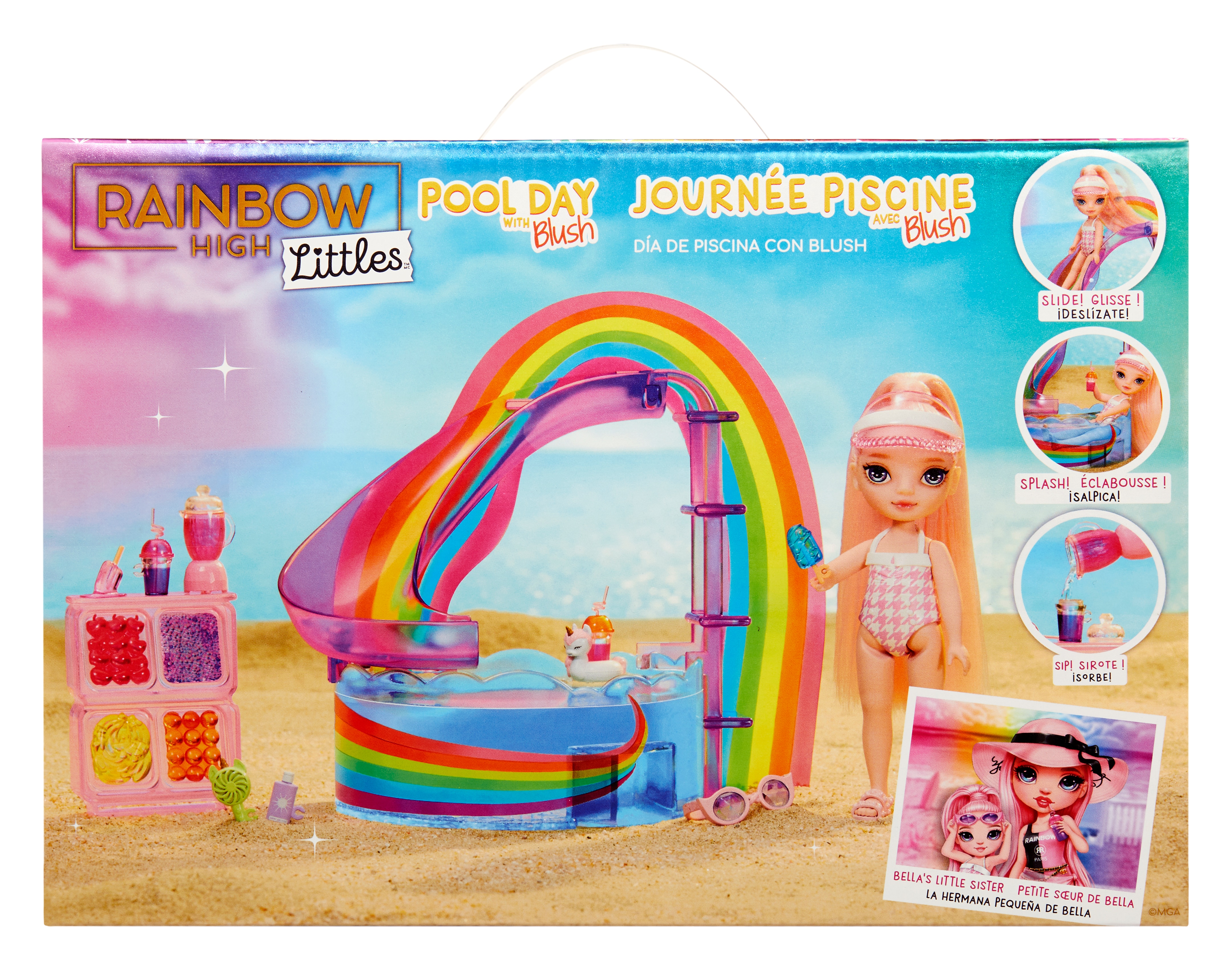 Minimuñeca Little Doll Pool With Blush Rainbow High 4