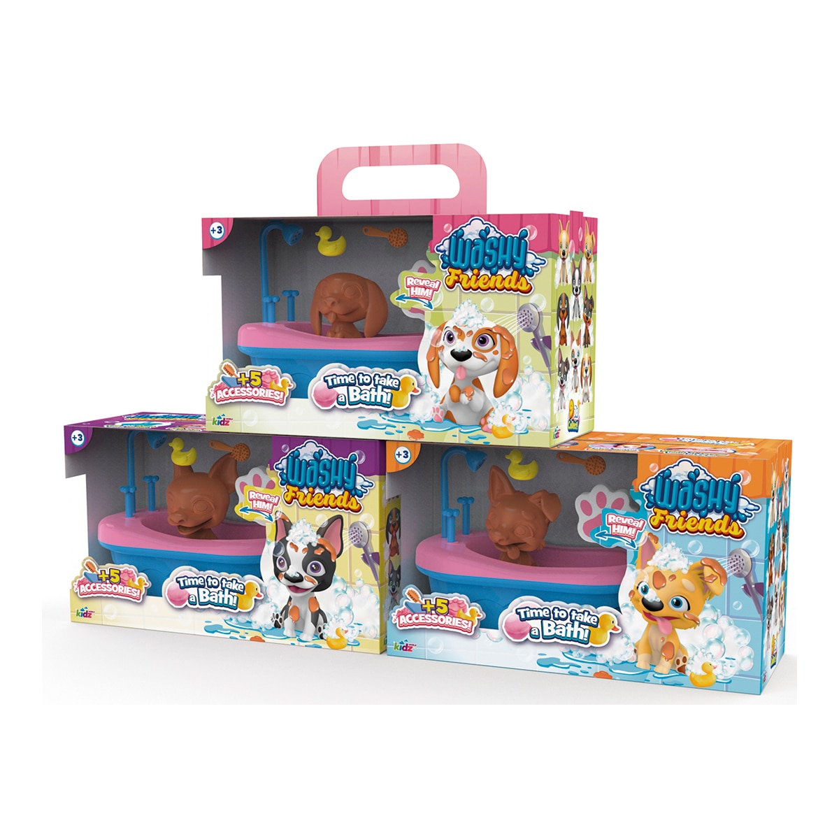 Imagen 0 de Muñeco cachorro Set Bañera Washy Friends modelos surtidos