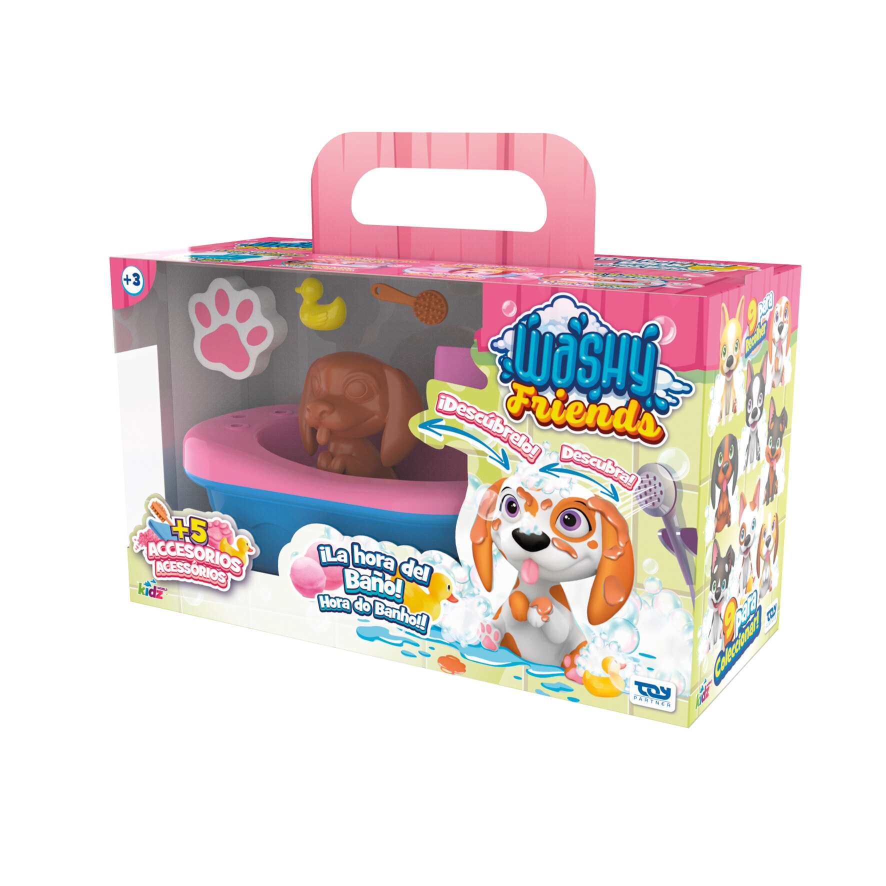 Muñeco cachorro Set Bañera Washy Friends modelos surtidos 6