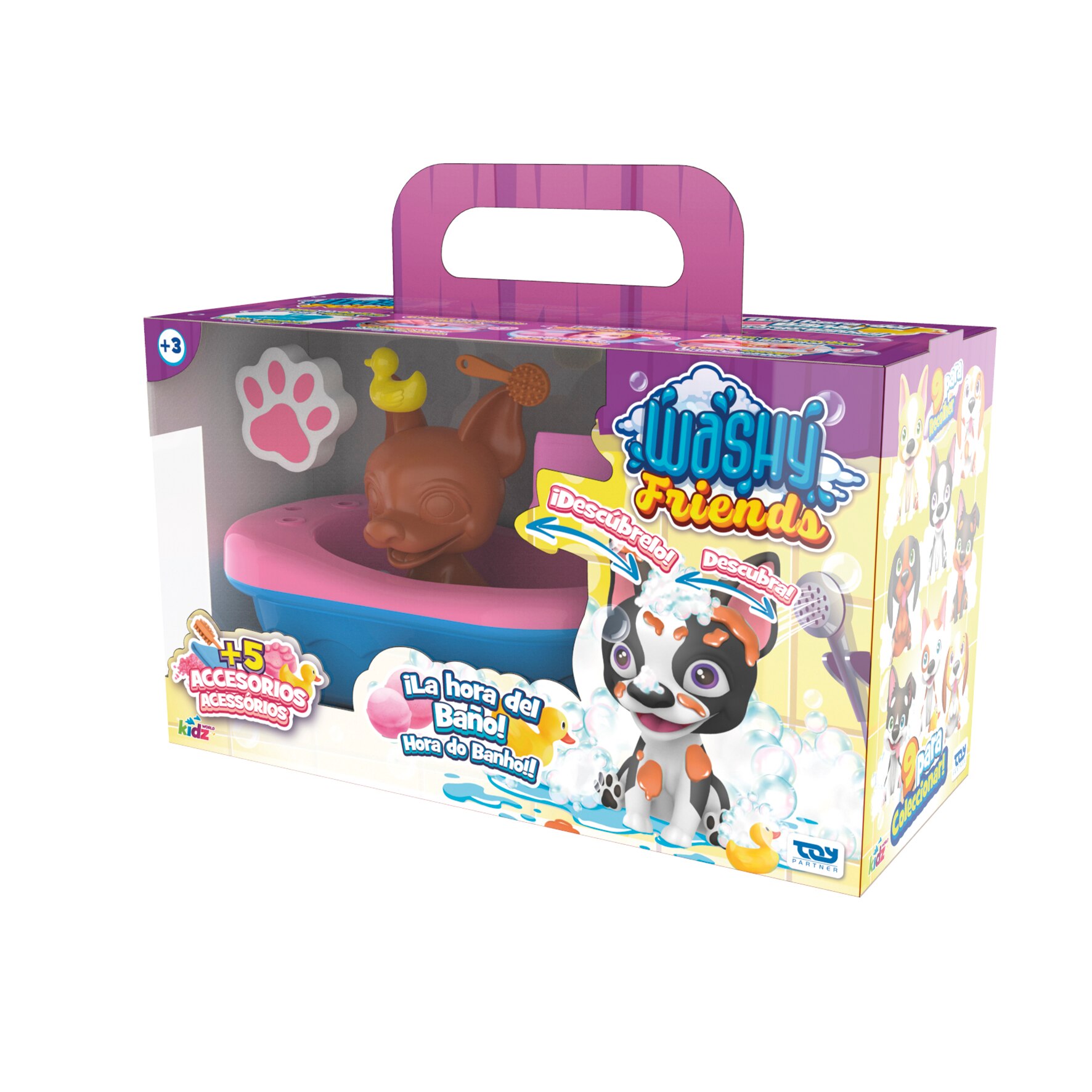 Muñeco cachorro Set Bañera Washy Friends modelos surtidos 7