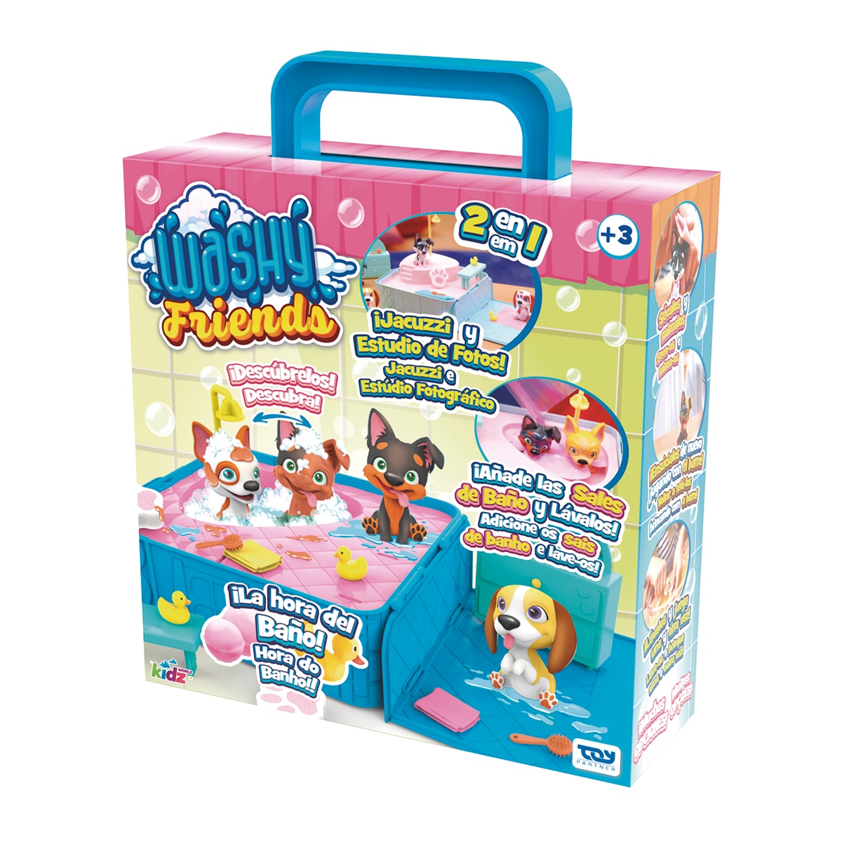 Imagen 0 de Muñeco cachorro Playset SPA Washy Friends modelos surtidos