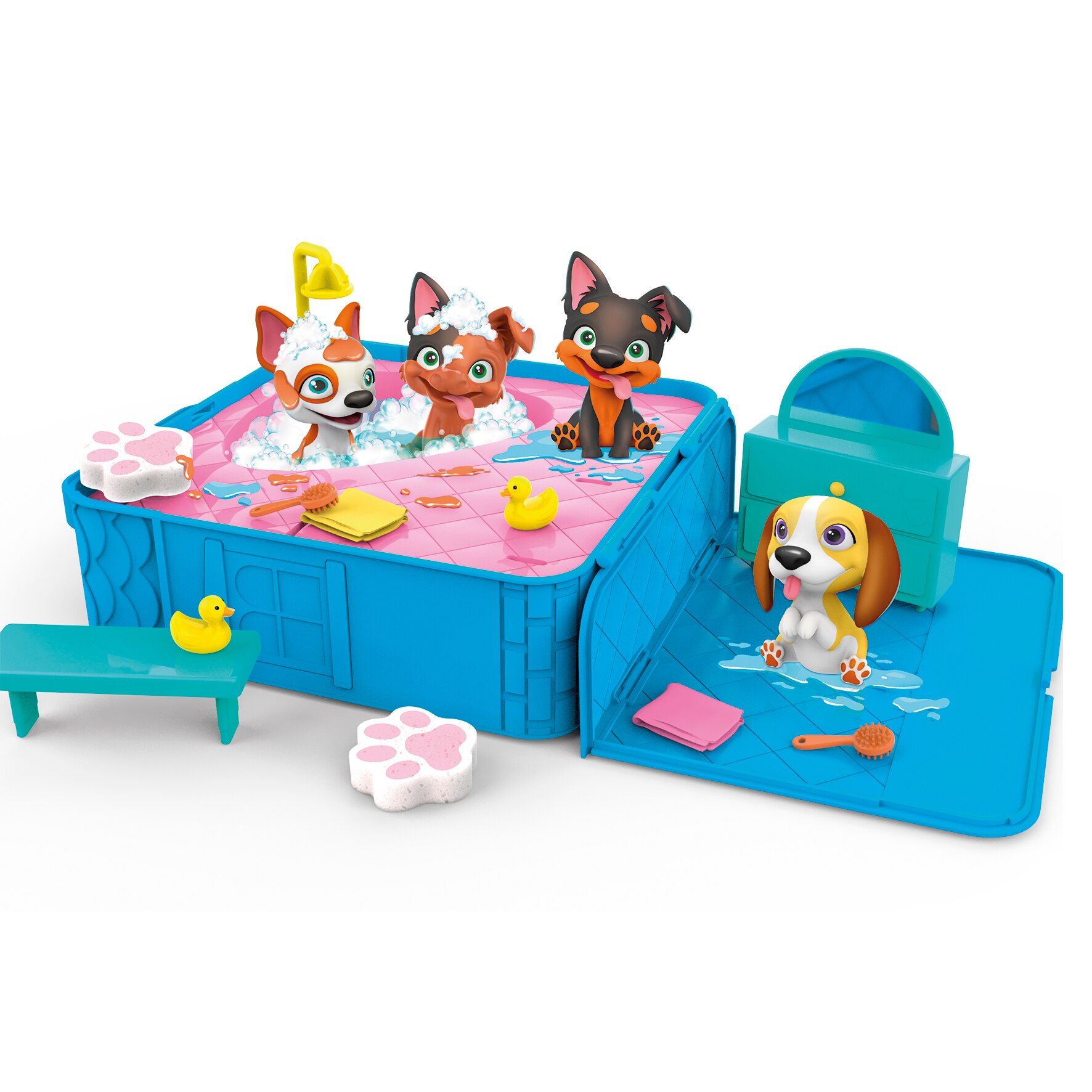 Muñeco cachorro Playset SPA Washy Friends modelos surtidos 2