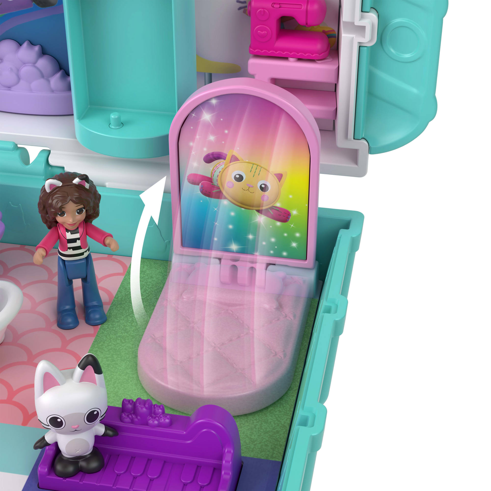 Estuche Conjunto de juego La casa de muñecas de Gabby Polly Pocket 4
