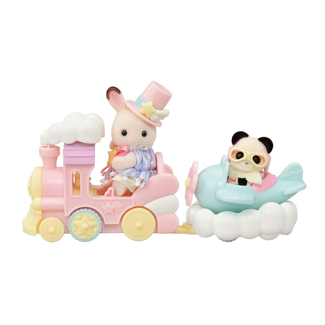 Imagen 0 de Crème Y Erin En Tren Y Avión Sylvanian Families Epoch