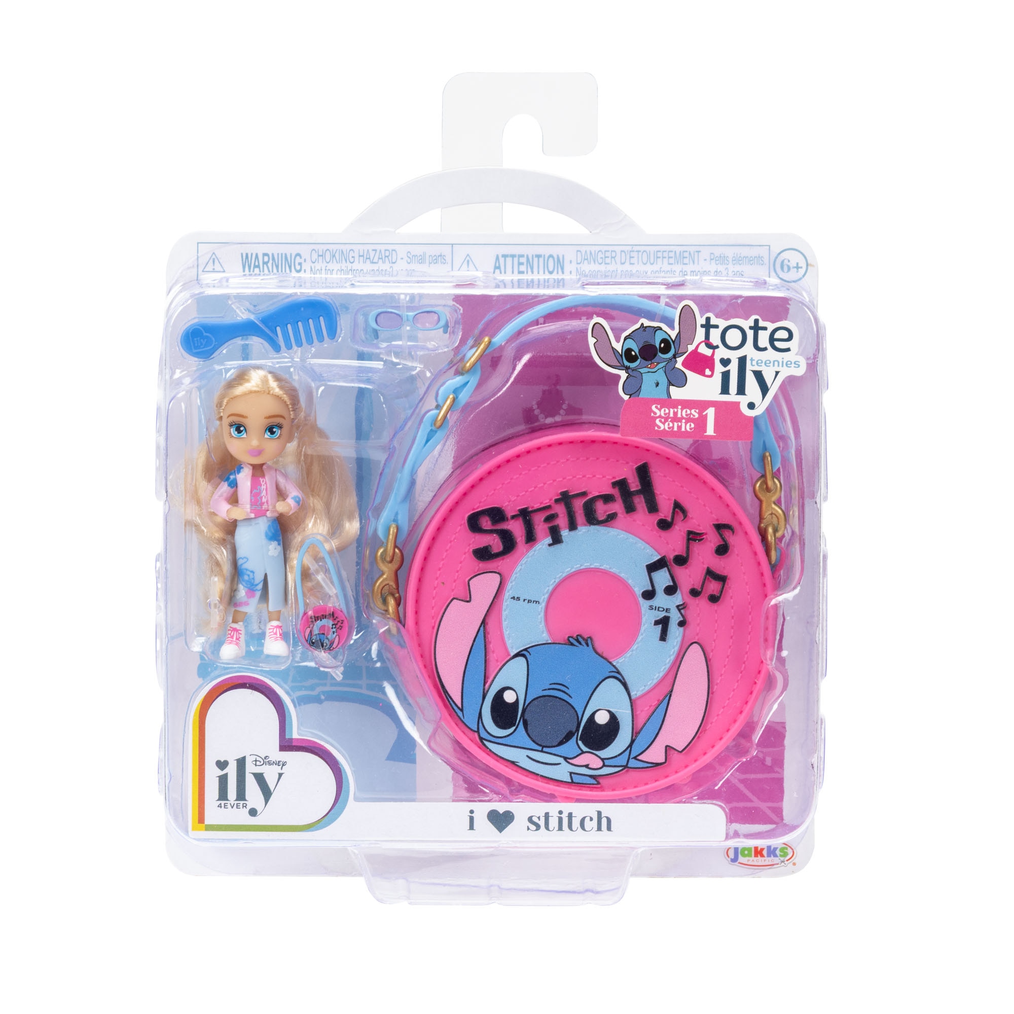 Set de bolsito y figura Disney Ily Stich Jakks Pacific modelos surtidos 3