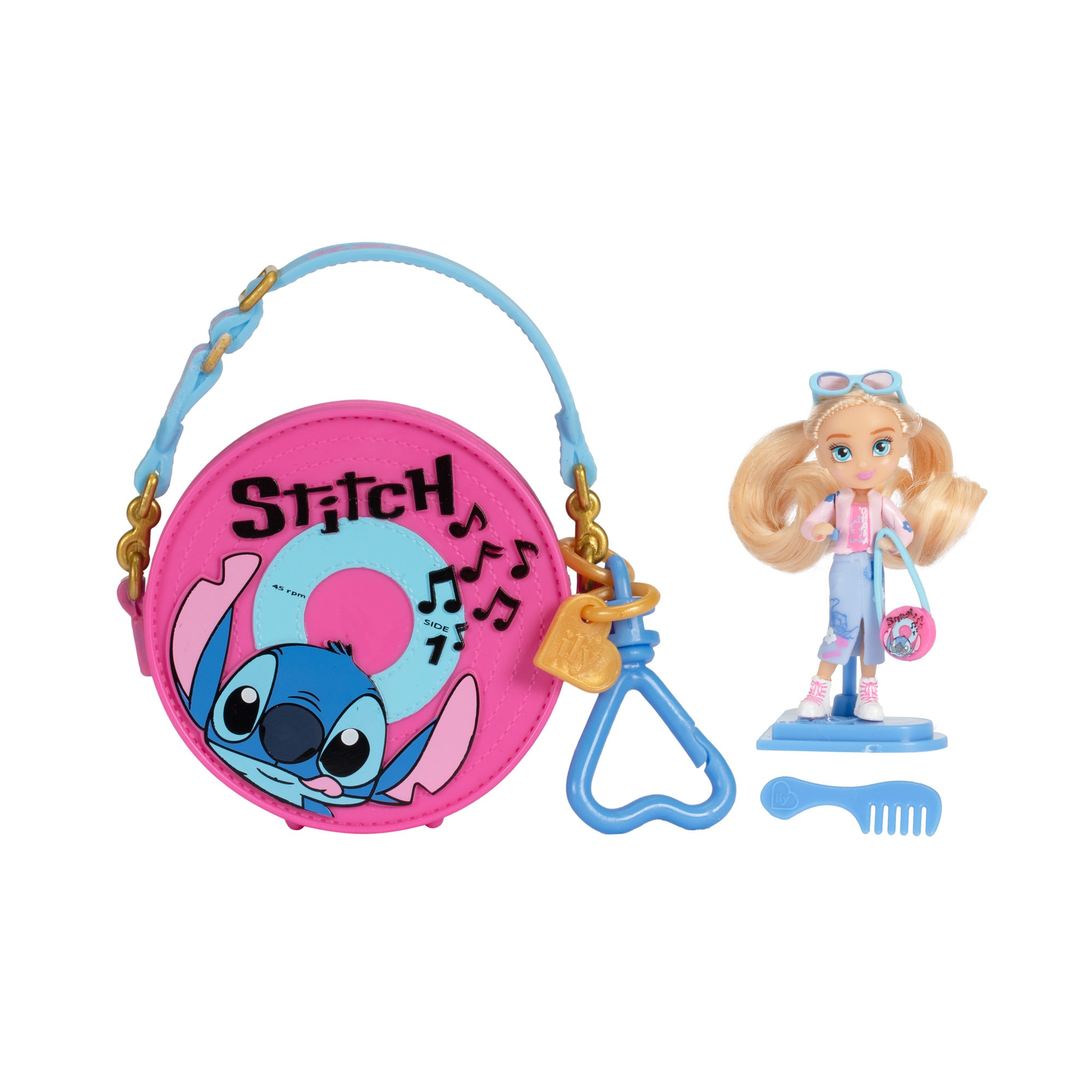 Set de bolsito y figura Disney Ily Stich Jakks Pacific modelos surtidos 7