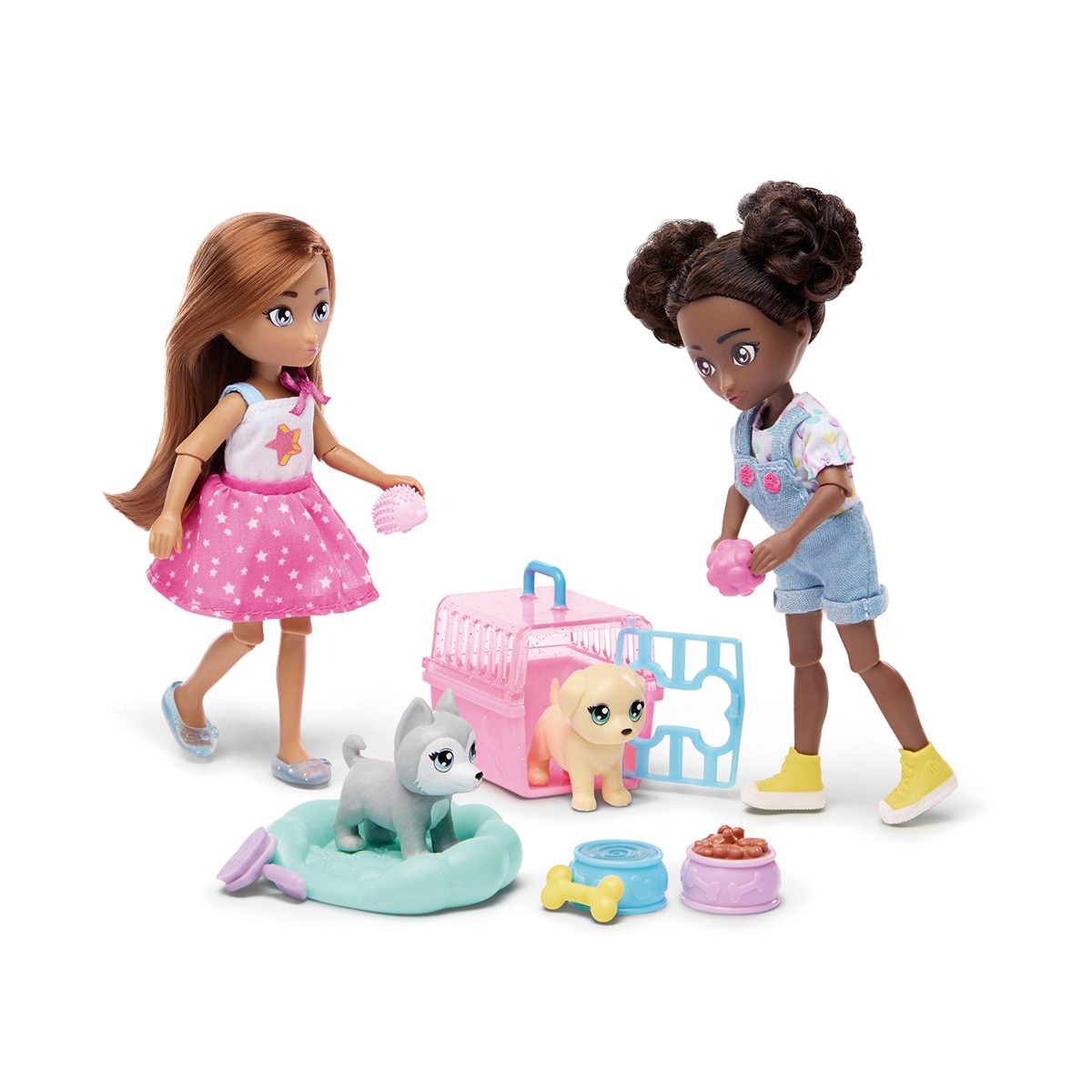 Imagen 0 de Set 2 Muñecas con mascotas y accesorios Isa & Evie Hey Bestie