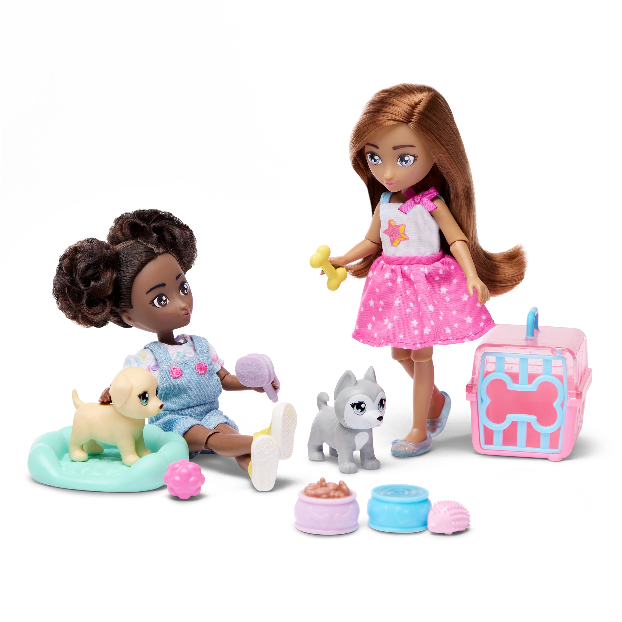 Set 2 Muñecas con mascotas y accesorios Isa & Evie Hey Bestie 2