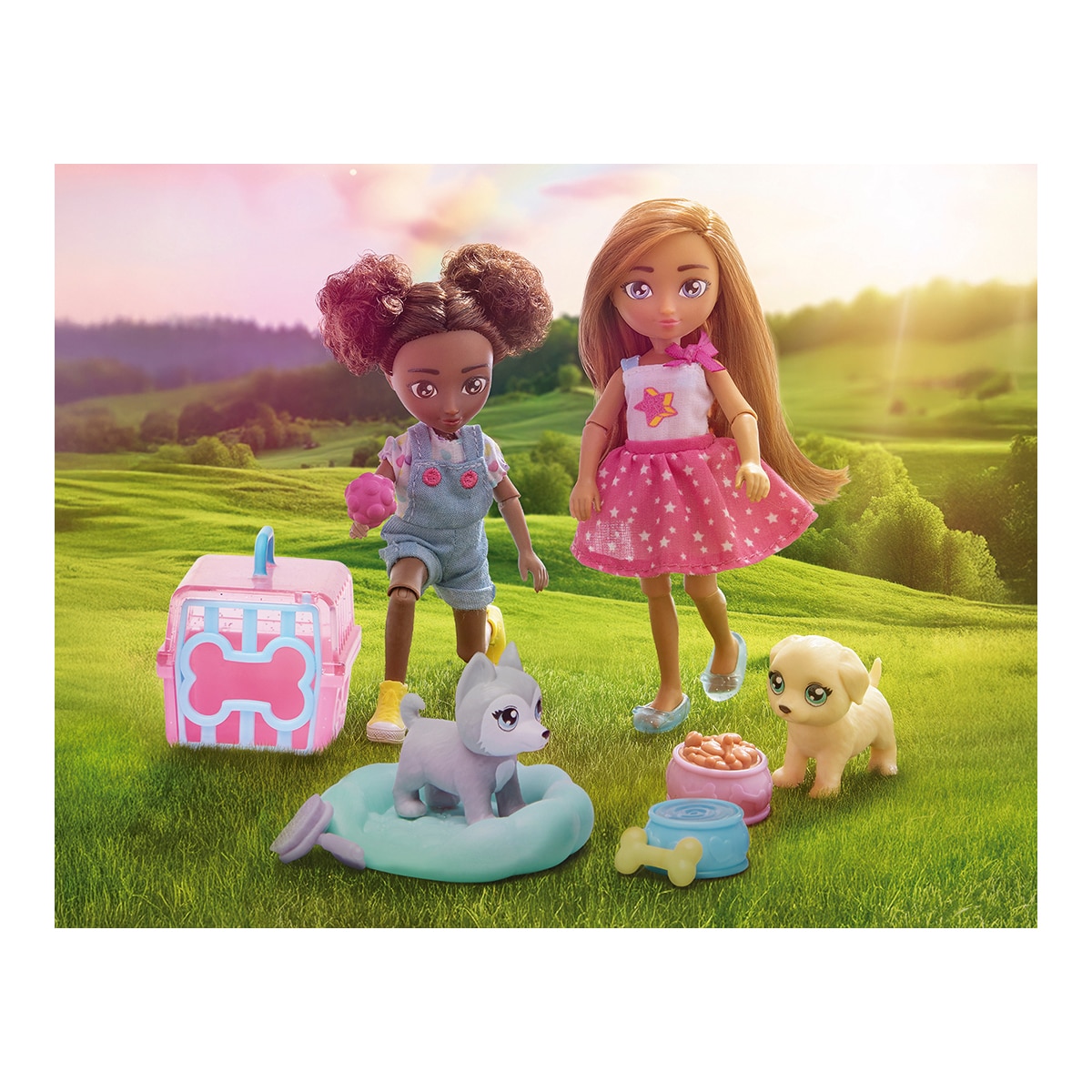 Set 2 Muñecas con mascotas y accesorios Isa & Evie Hey Bestie 3