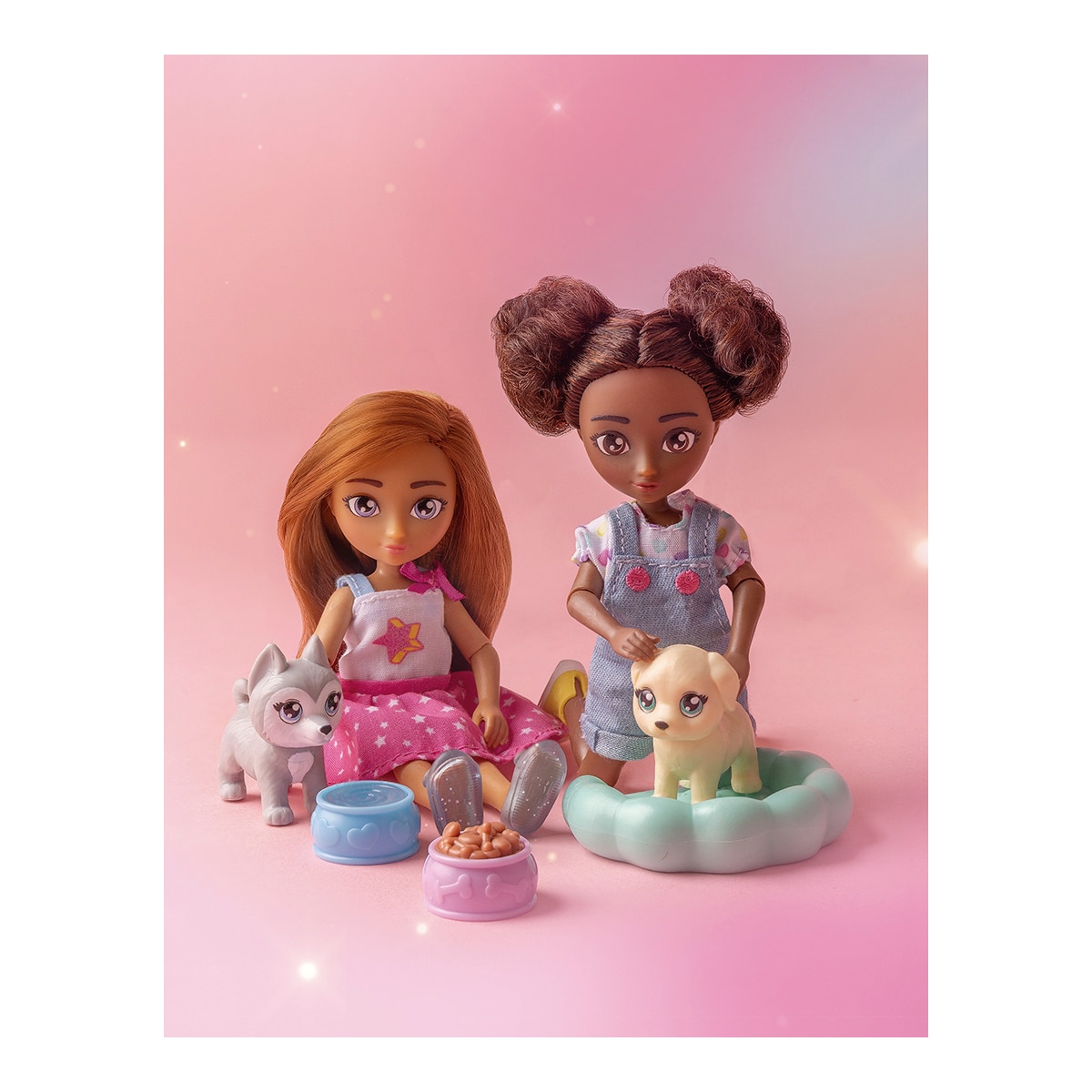 Set 2 Muñecas con mascotas y accesorios Isa & Evie Hey Bestie 4