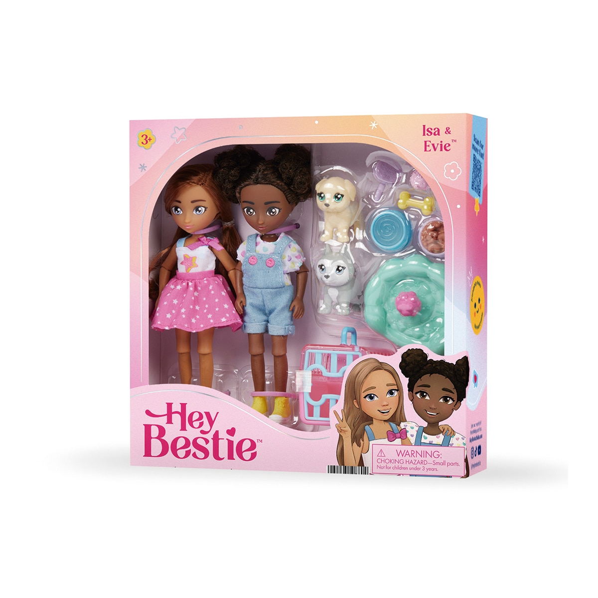 Set 2 Muñecas con mascotas y accesorios Isa & Evie Hey Bestie 18
