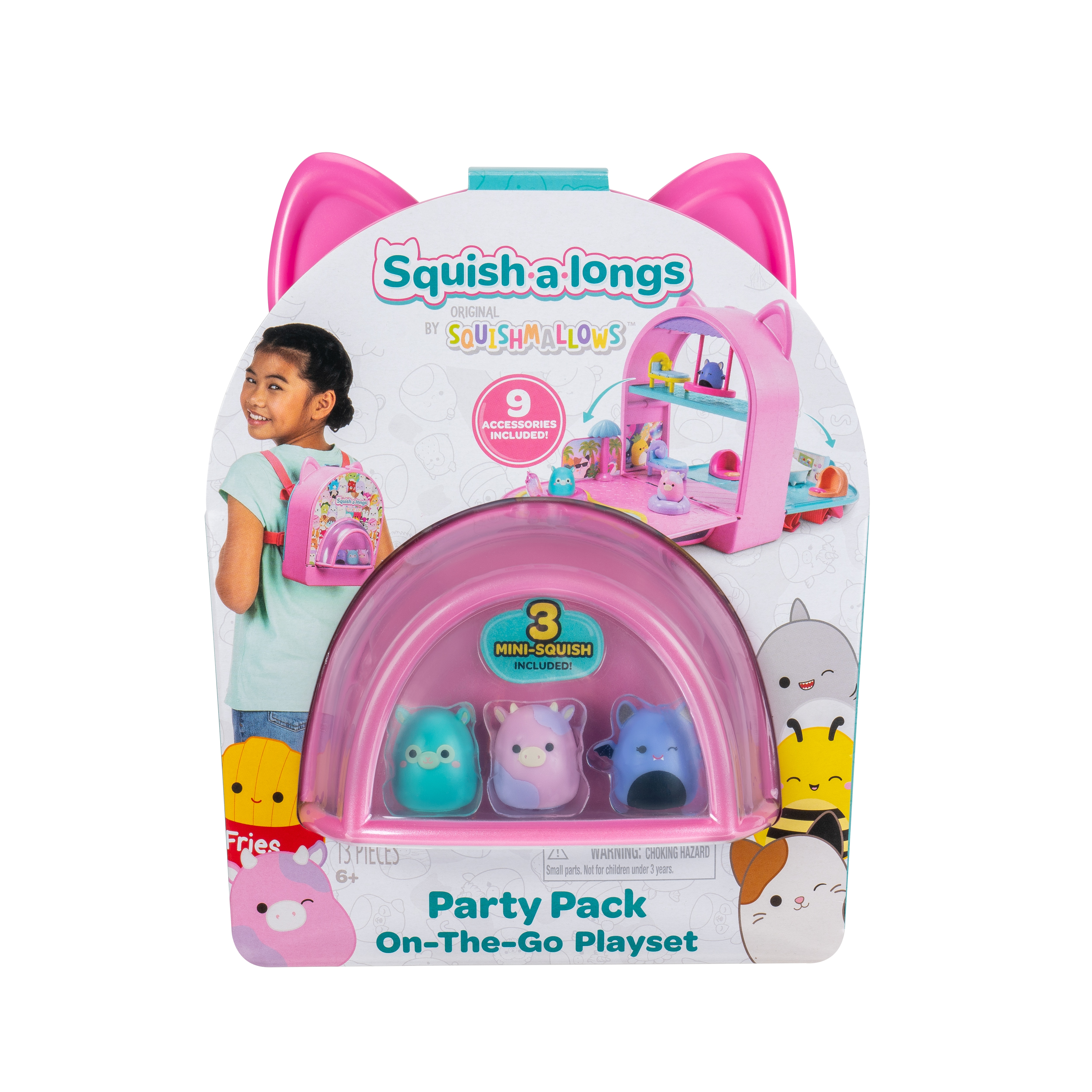 Playset Mochila Party Pack Squish-a-long 3