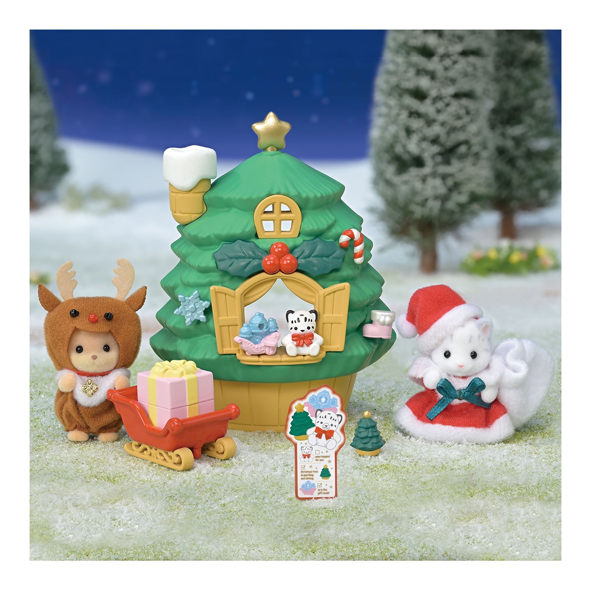 Mini muñecas mini mundos Casa del Árbol de Santa Sylvanian Families Epoch 2