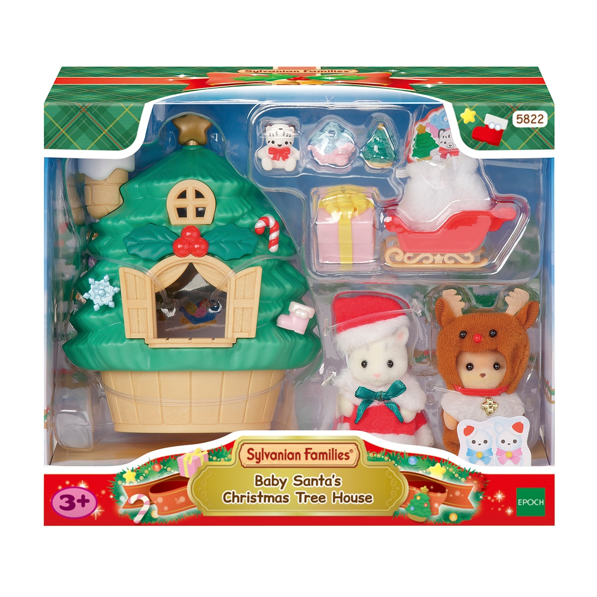 Mini muñecas mini mundos Casa del Árbol de Santa Sylvanian Families Epoch 6