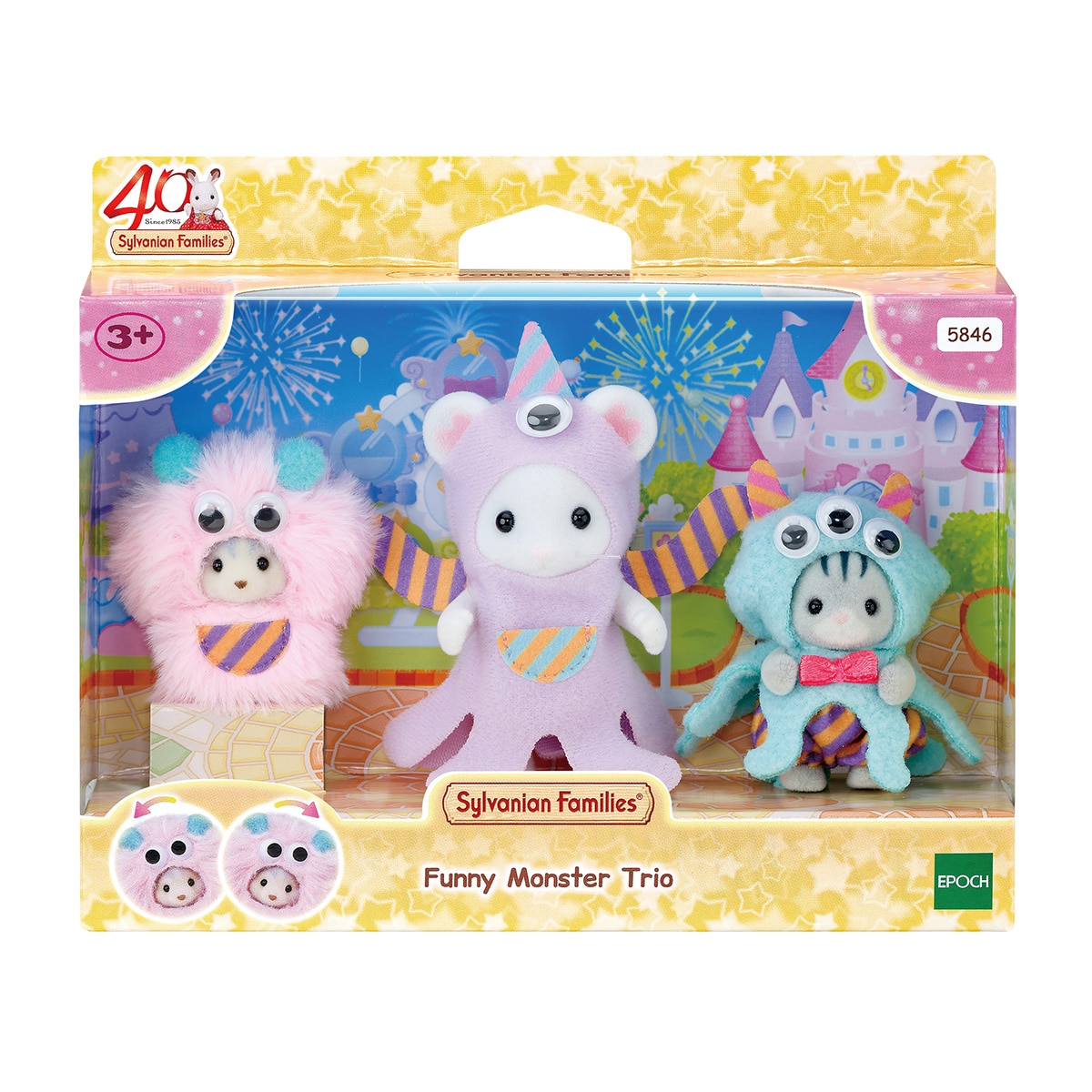 Mini muñecas mini mundos Trío de Monstruos divertidos Sylvanian Families 3