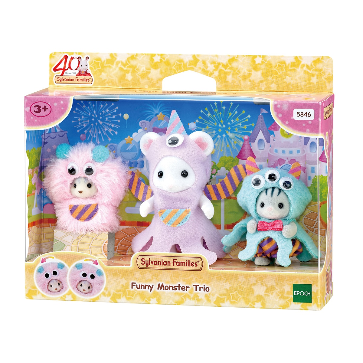Mini muñecas mini mundos Trío de Monstruos divertidos Sylvanian Families 4