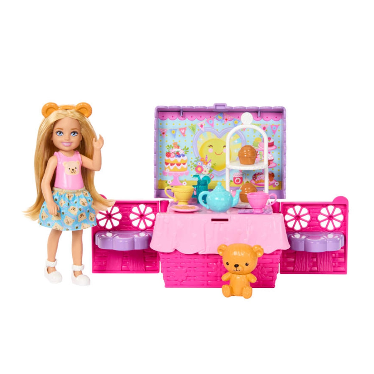 Barbie Familia y Amigos Muñeca Chelsea picnic fiesta del té 6